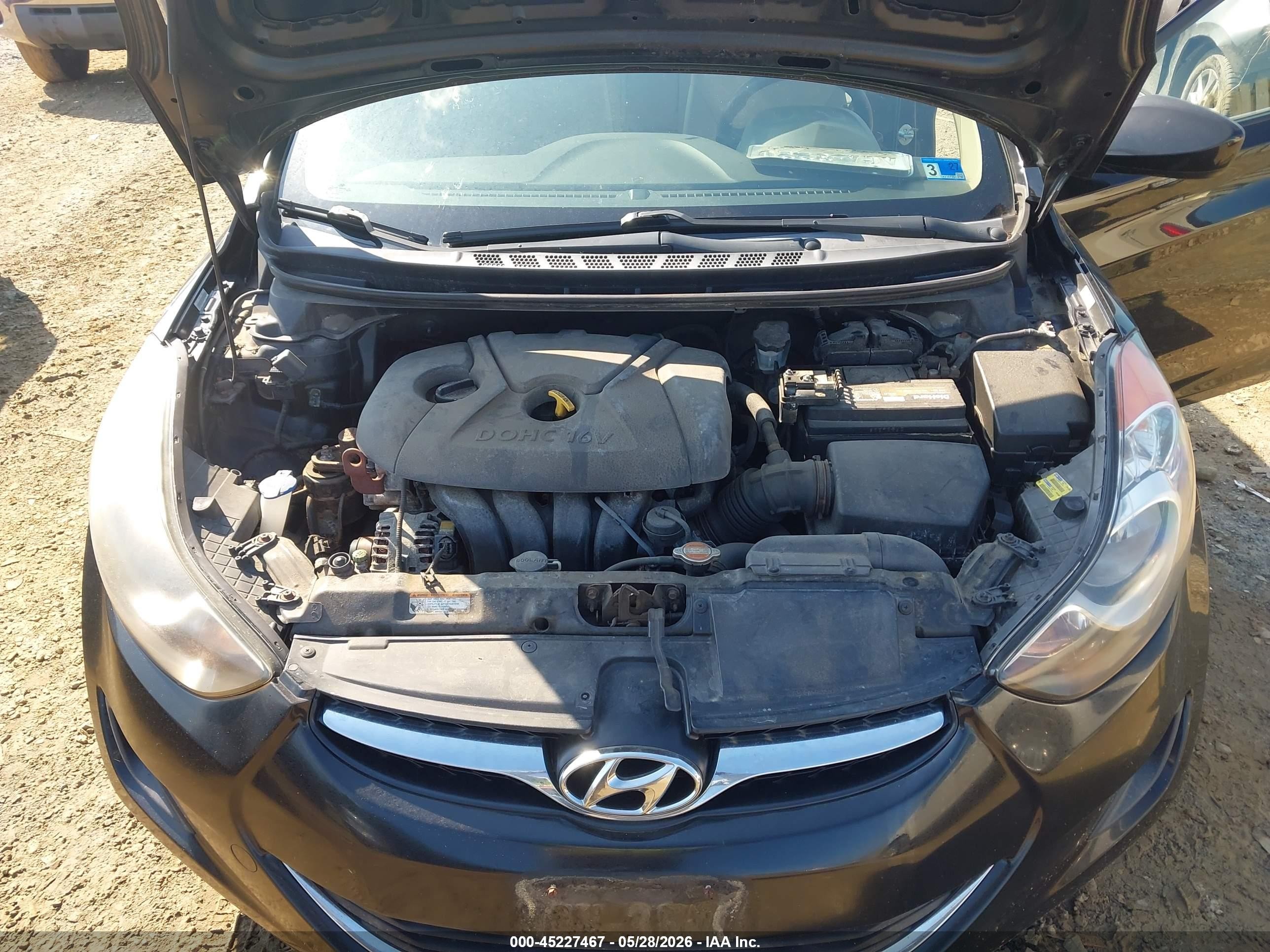 2011 Hyundai Elantra Gls Черный vin: 5NPDH4AE5BH007463