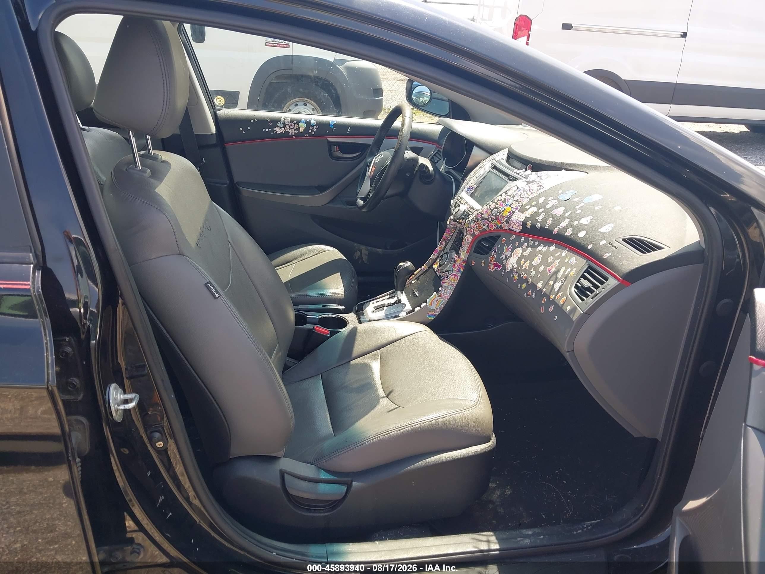 2011 Hyundai Elantra Limited Black vin: 5NPDH4AE5BH013540