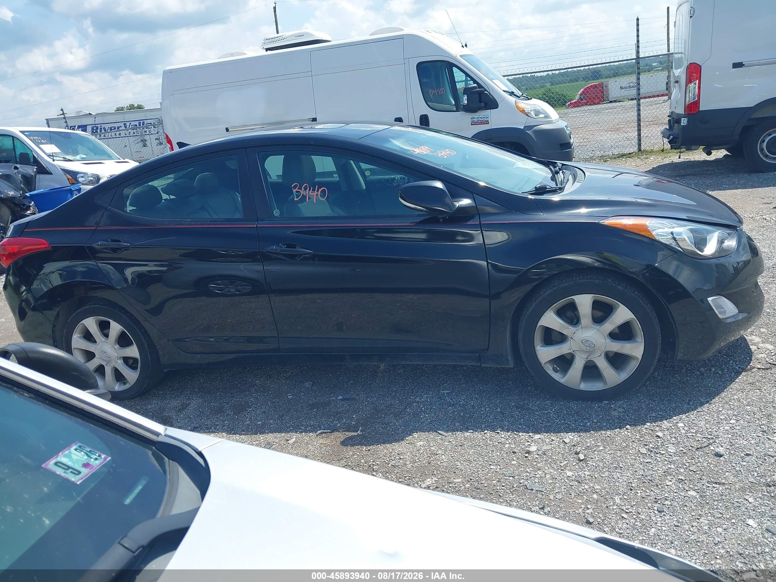 2011 Hyundai Elantra Limited Black vin: 5NPDH4AE5BH013540