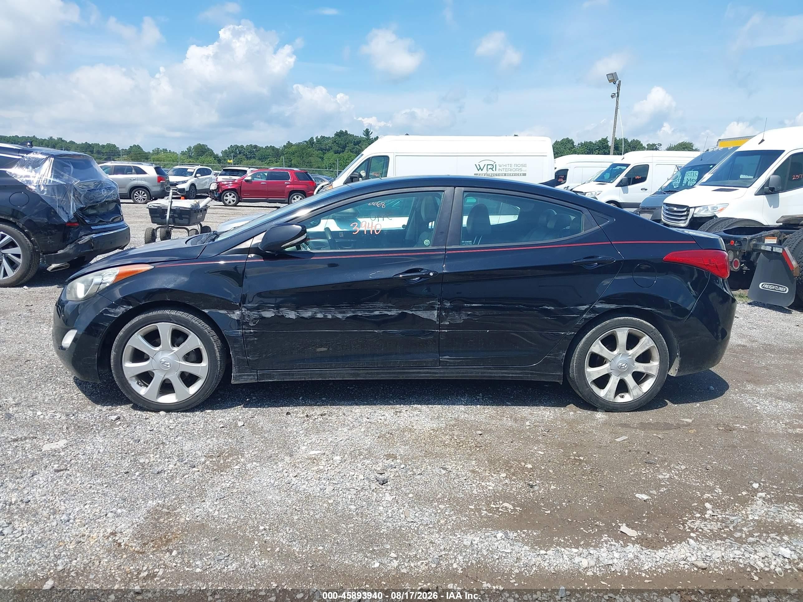2011 Hyundai Elantra Limited Black vin: 5NPDH4AE5BH013540