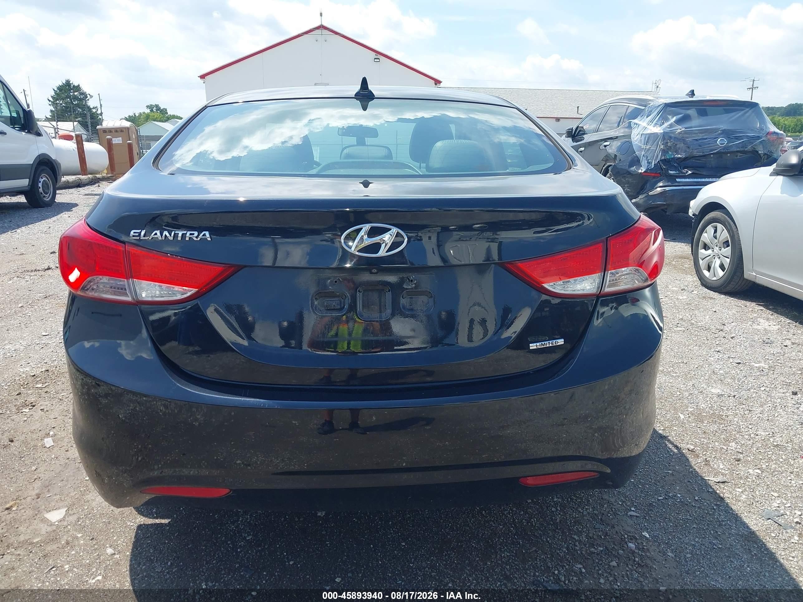 2011 Hyundai Elantra Limited Black vin: 5NPDH4AE5BH013540