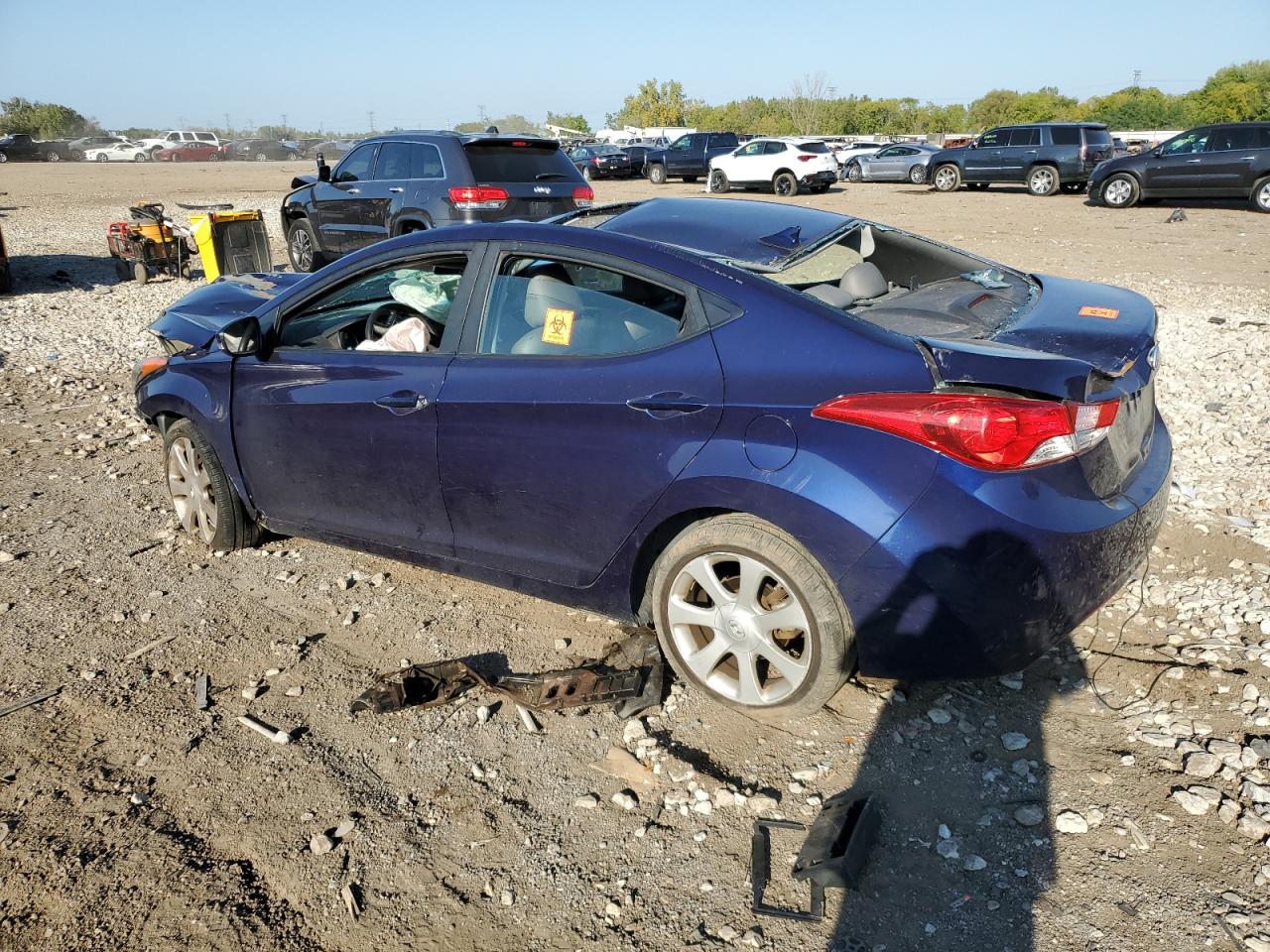 2011 Hyundai Elantra Gls Blue vin: 5NPDH4AE5BH014641