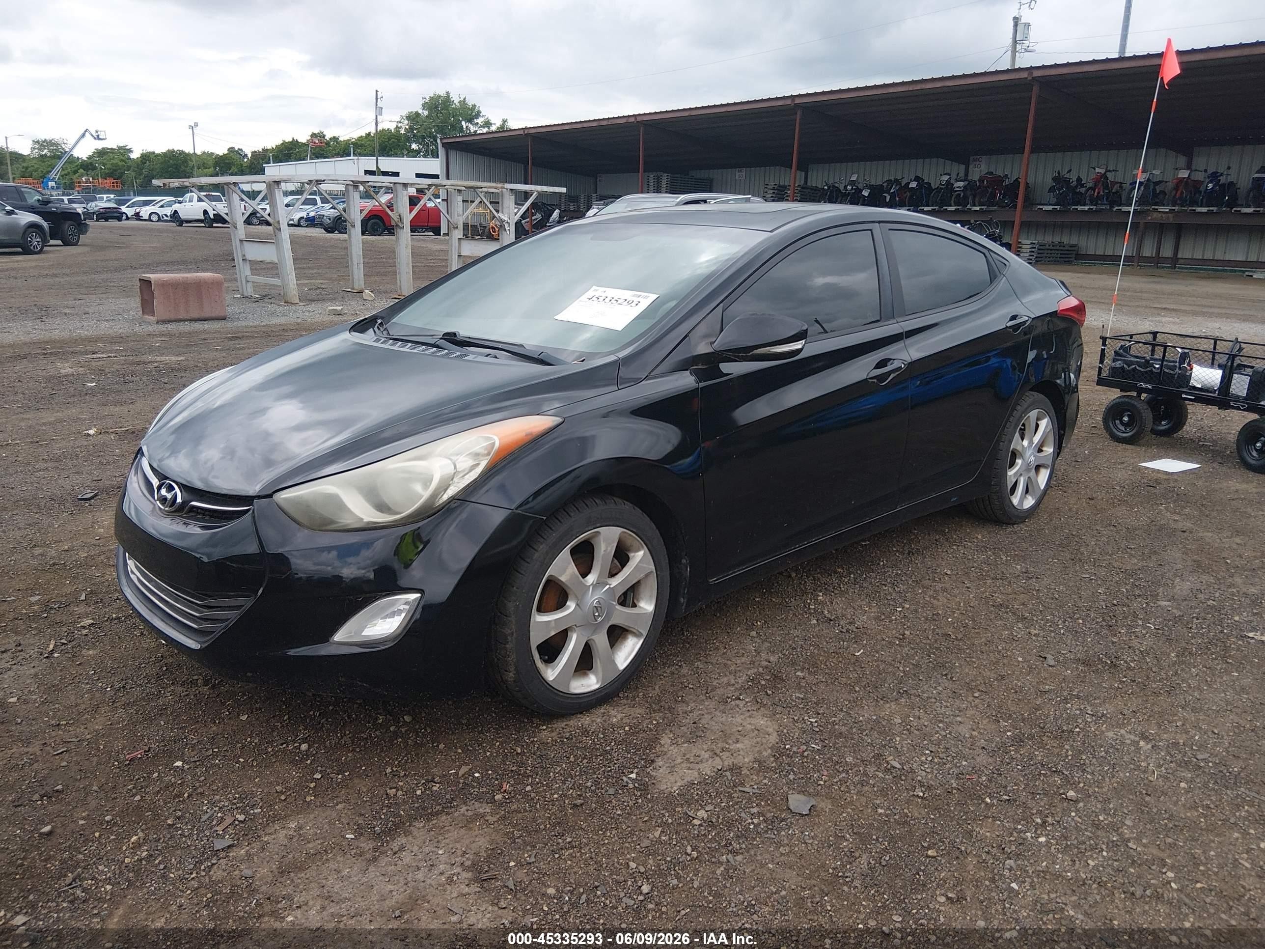 2011 Hyundai Elantra Limited Black vin: 5NPDH4AE5BH015854