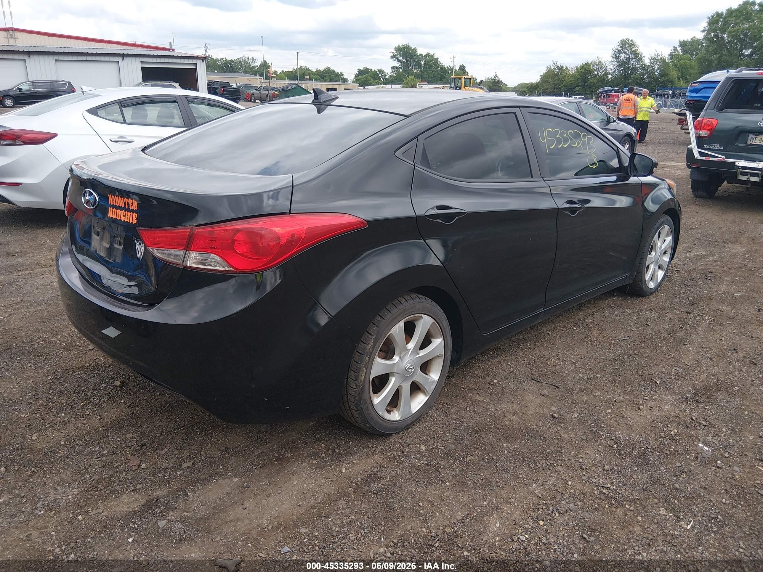 2011 Hyundai Elantra Limited Black vin: 5NPDH4AE5BH015854