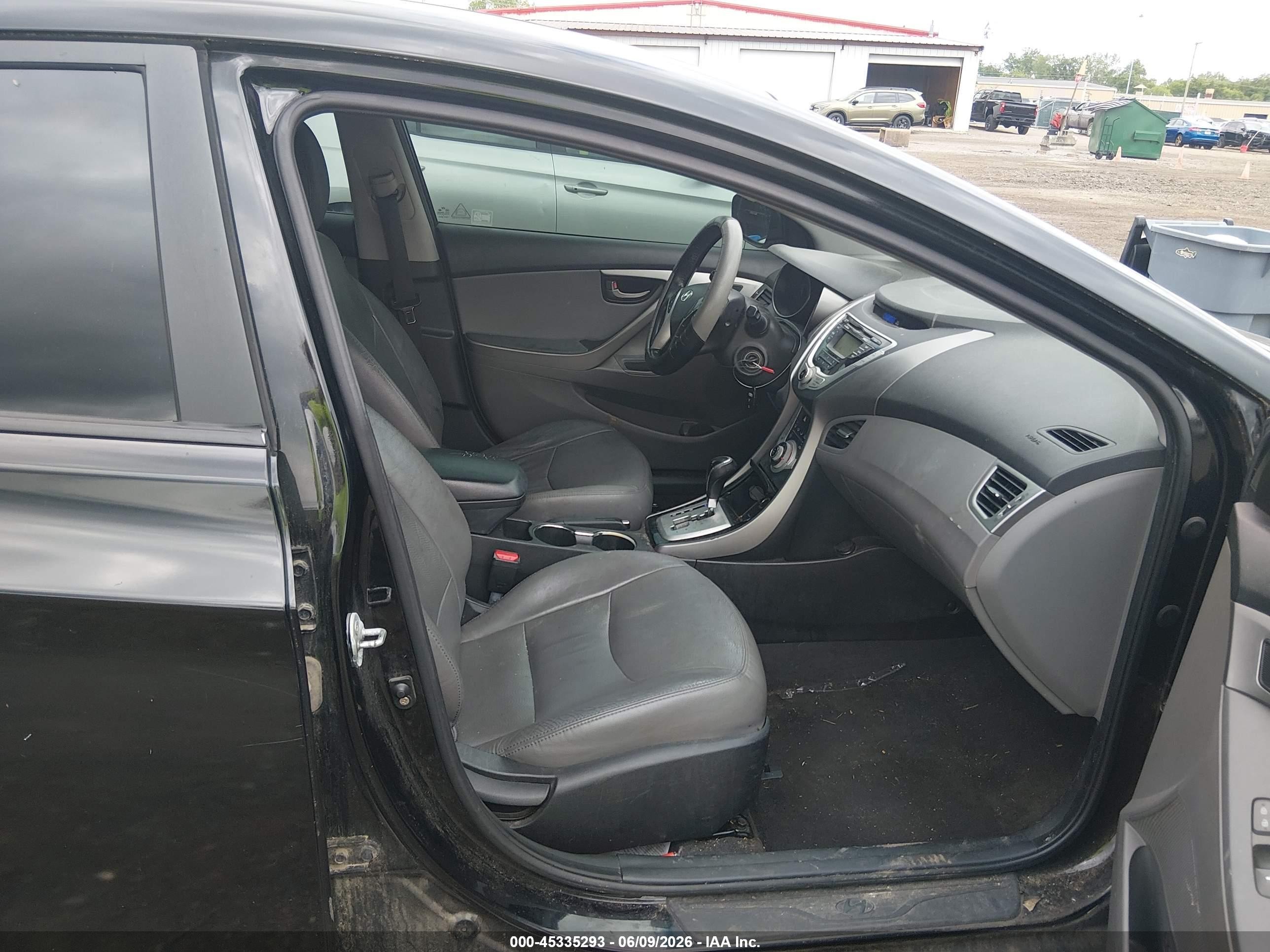 2011 Hyundai Elantra Limited Black vin: 5NPDH4AE5BH015854
