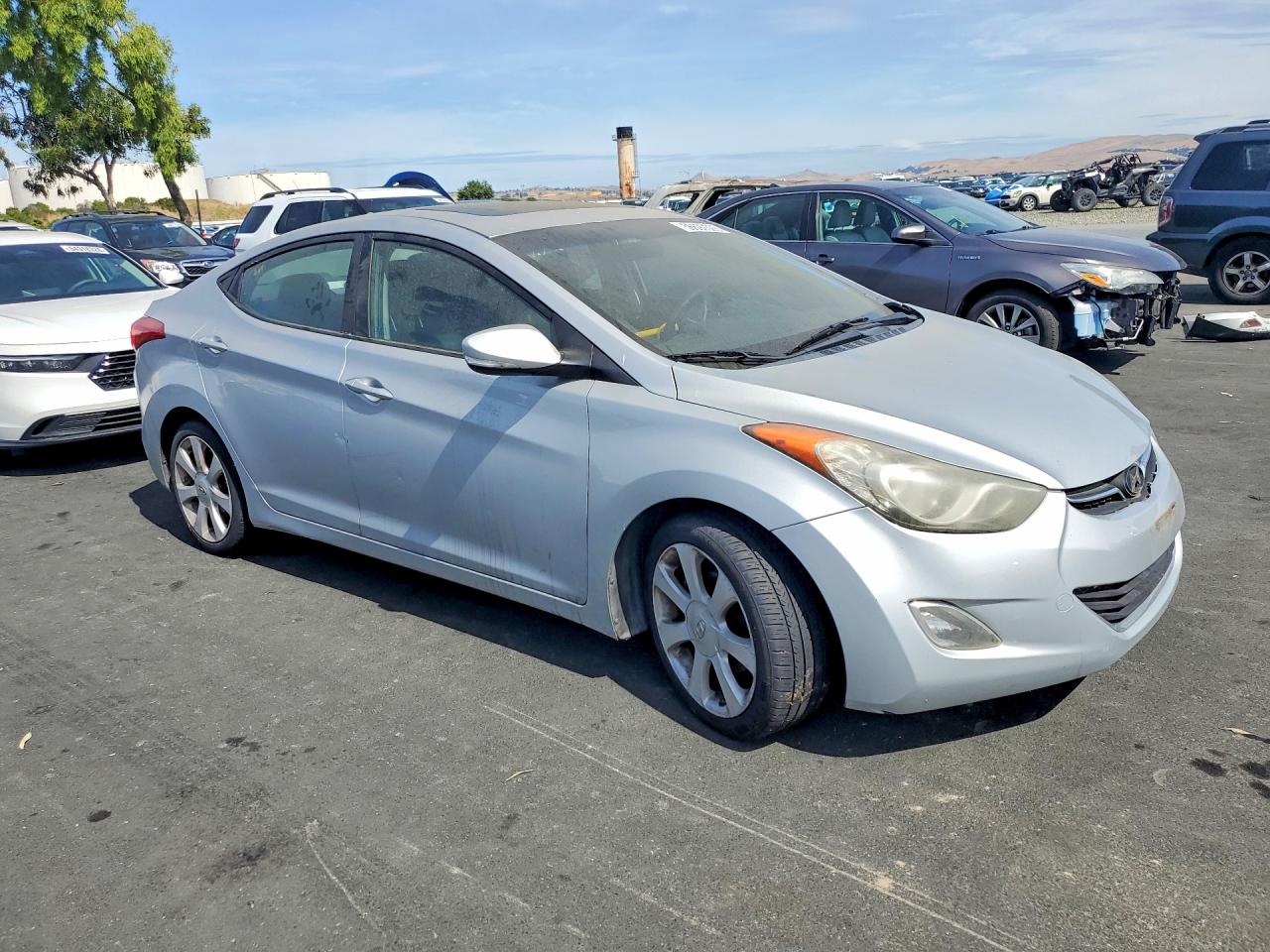 2011 Hyundai Elantra Limited Silver vin: 5NPDH4AE5BH016325