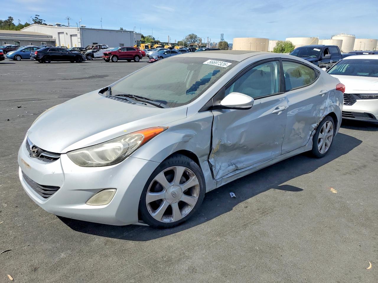 2011 Hyundai Elantra Limited Silver vin: 5NPDH4AE5BH016325
