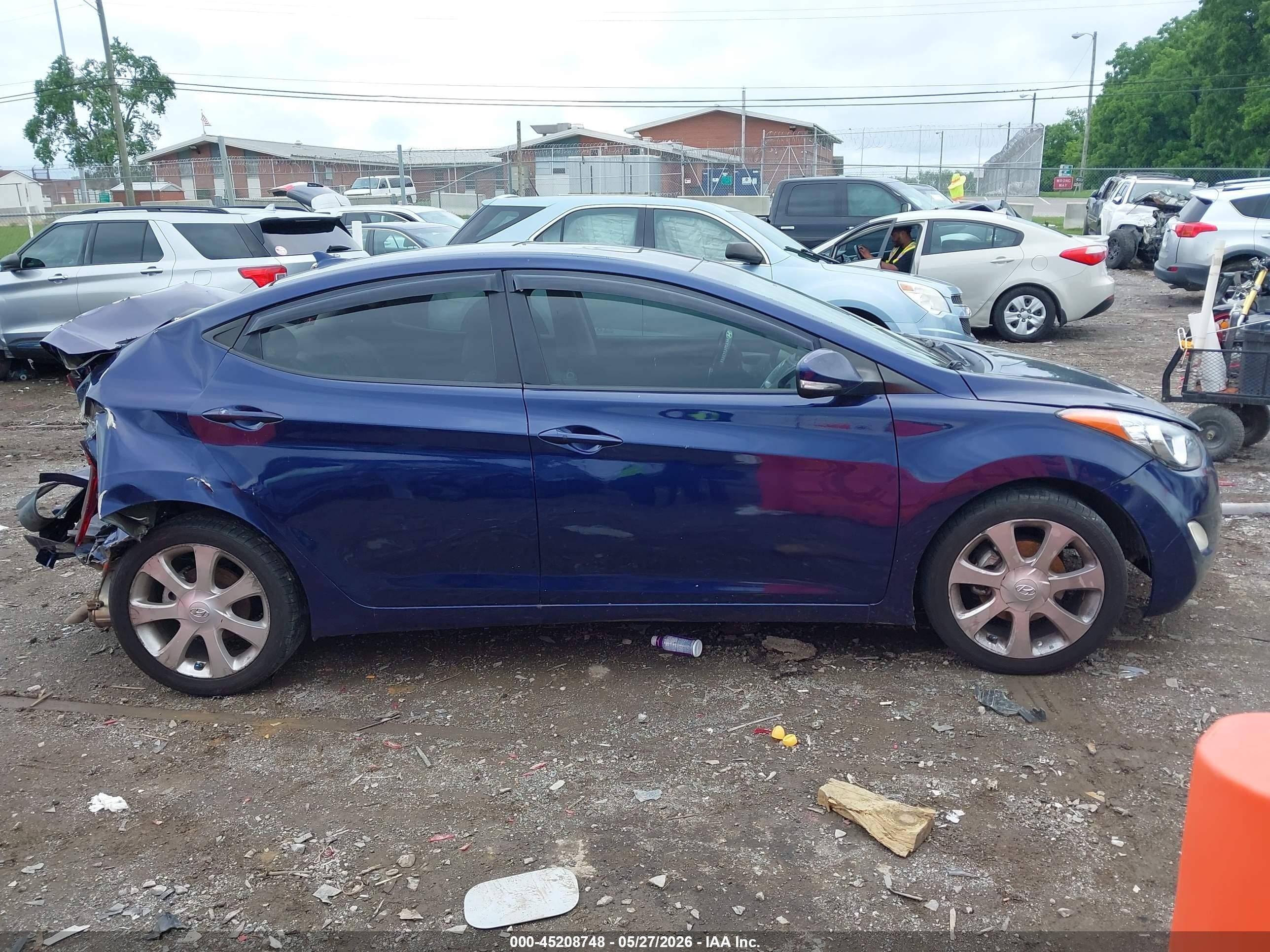 2011 Hyundai Elantra Limited Blue vin: 5NPDH4AE5BH046716