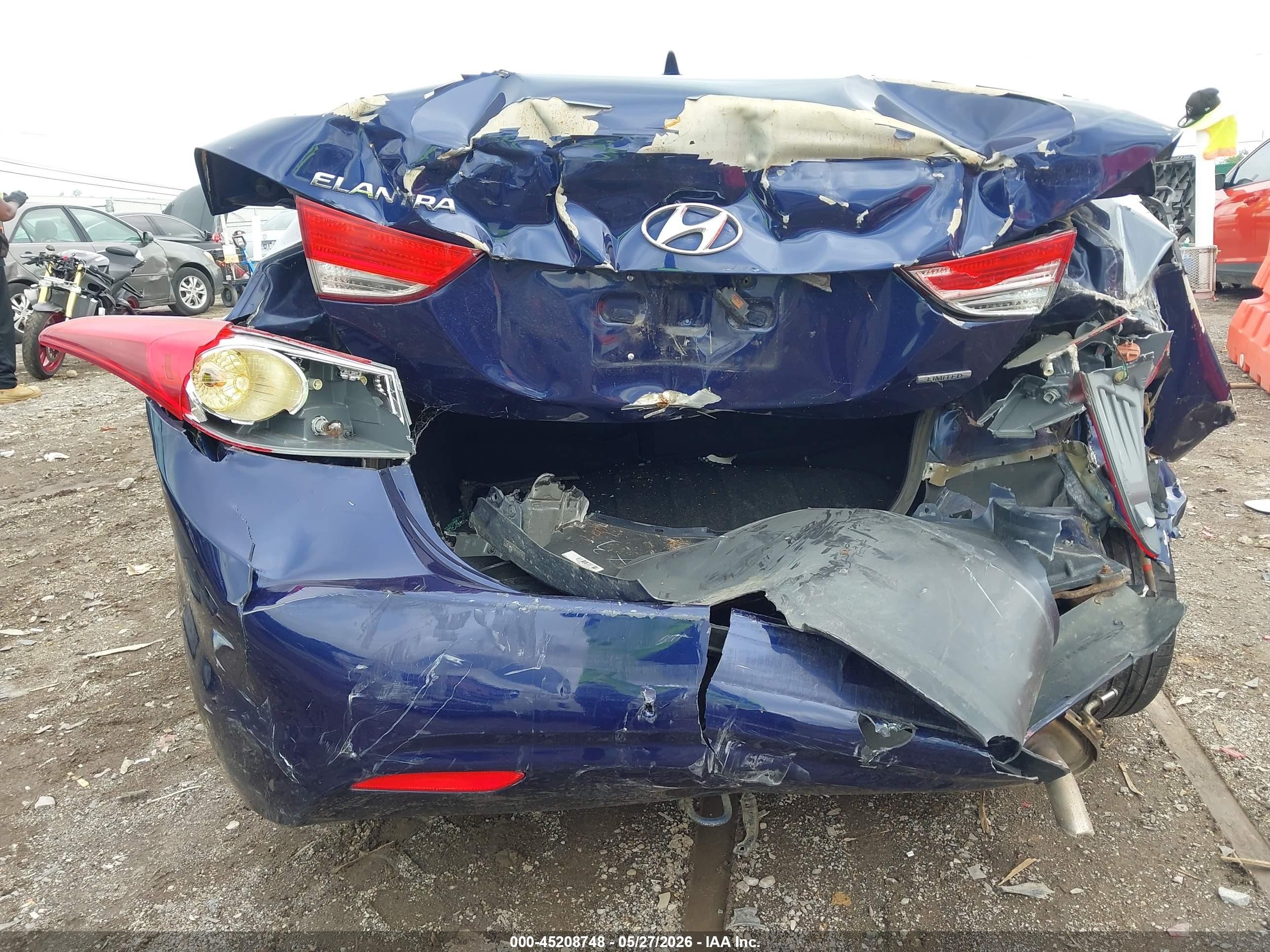 2011 Hyundai Elantra Limited Blue vin: 5NPDH4AE5BH046716