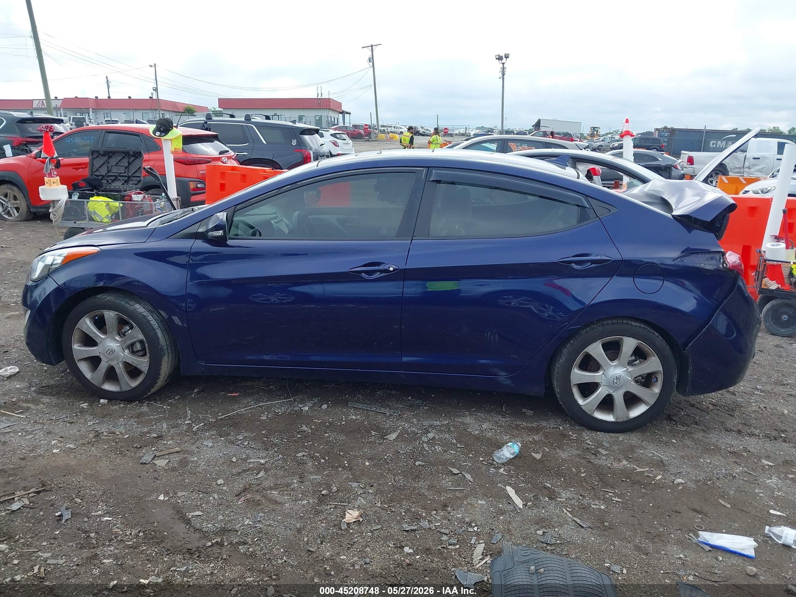 2011 Hyundai Elantra Limited Blue vin: 5NPDH4AE5BH046716