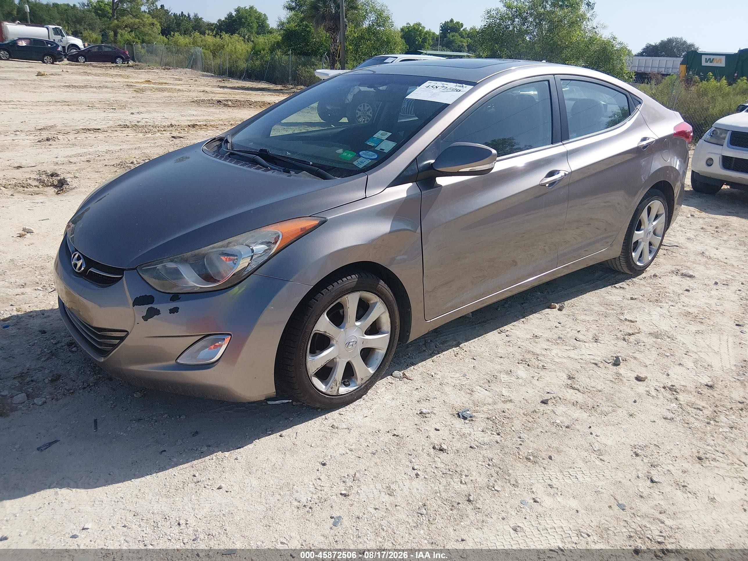 2011 Hyundai Elantra Limited Gray vin: 5NPDH4AE5BH051057