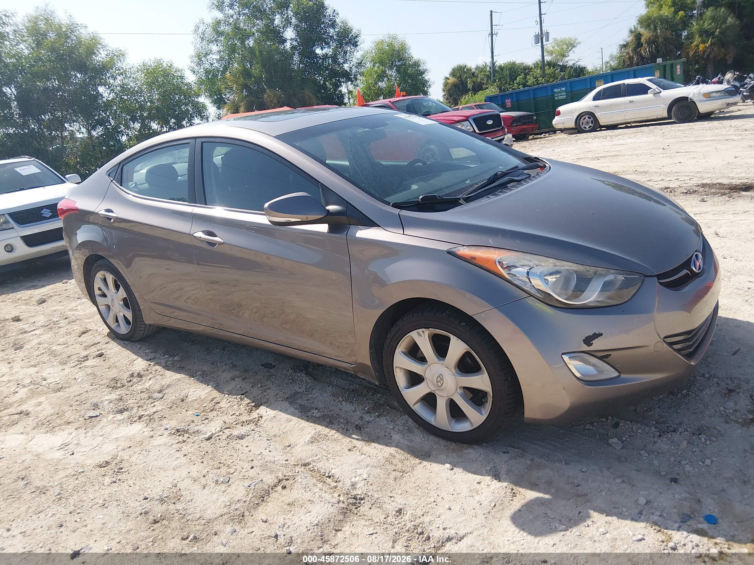 2011 Hyundai Elantra Limited Gray vin: 5NPDH4AE5BH051057