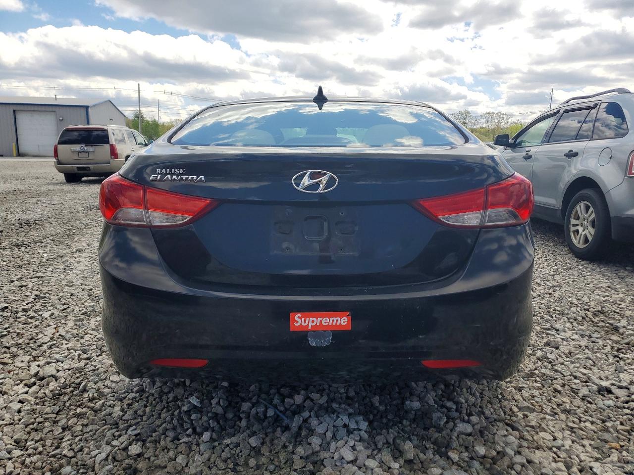 2011 Hyundai Elantra Gls Black vin: 5NPDH4AE5BH052998