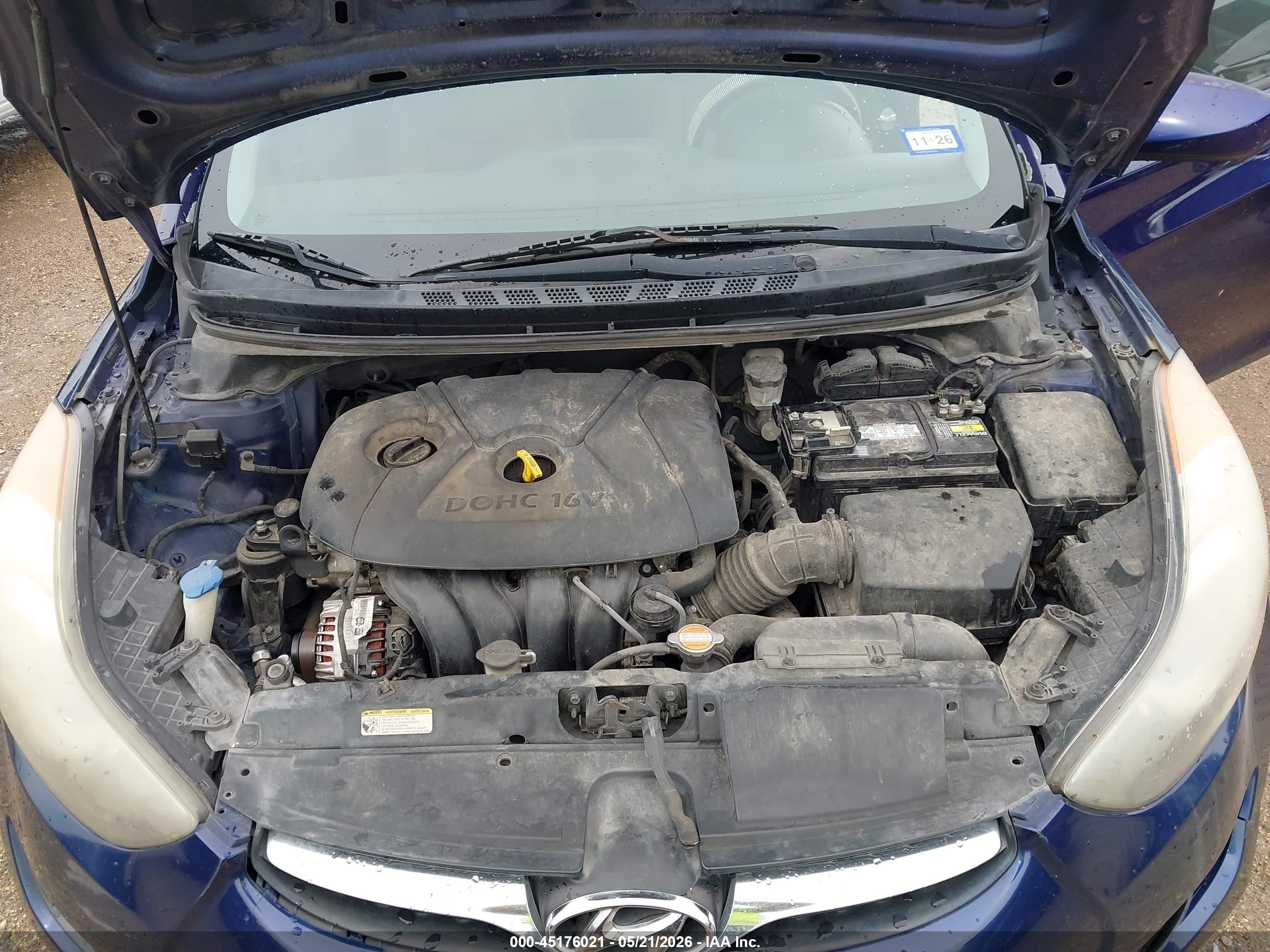 2011 Hyundai Elantra Gls Blue vin: 5NPDH4AE5BH058722