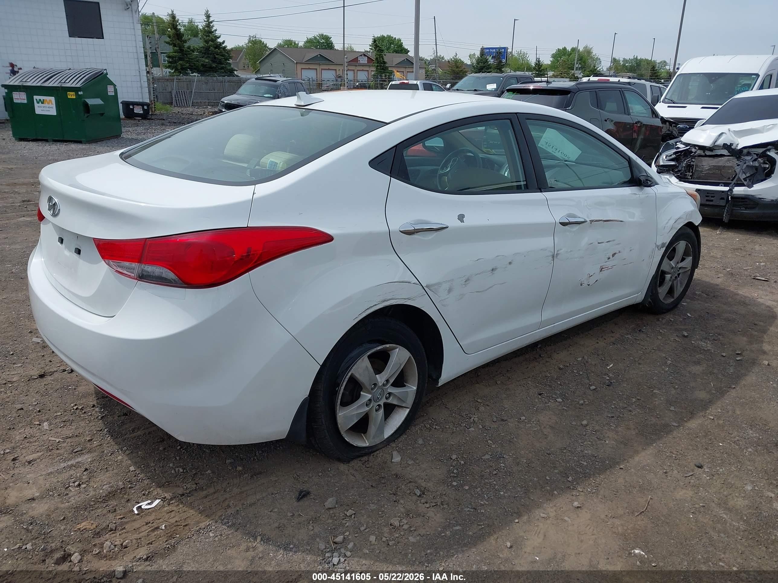 2011 Hyundai Elantra Gls Белый vin: 5NPDH4AE5BH060356