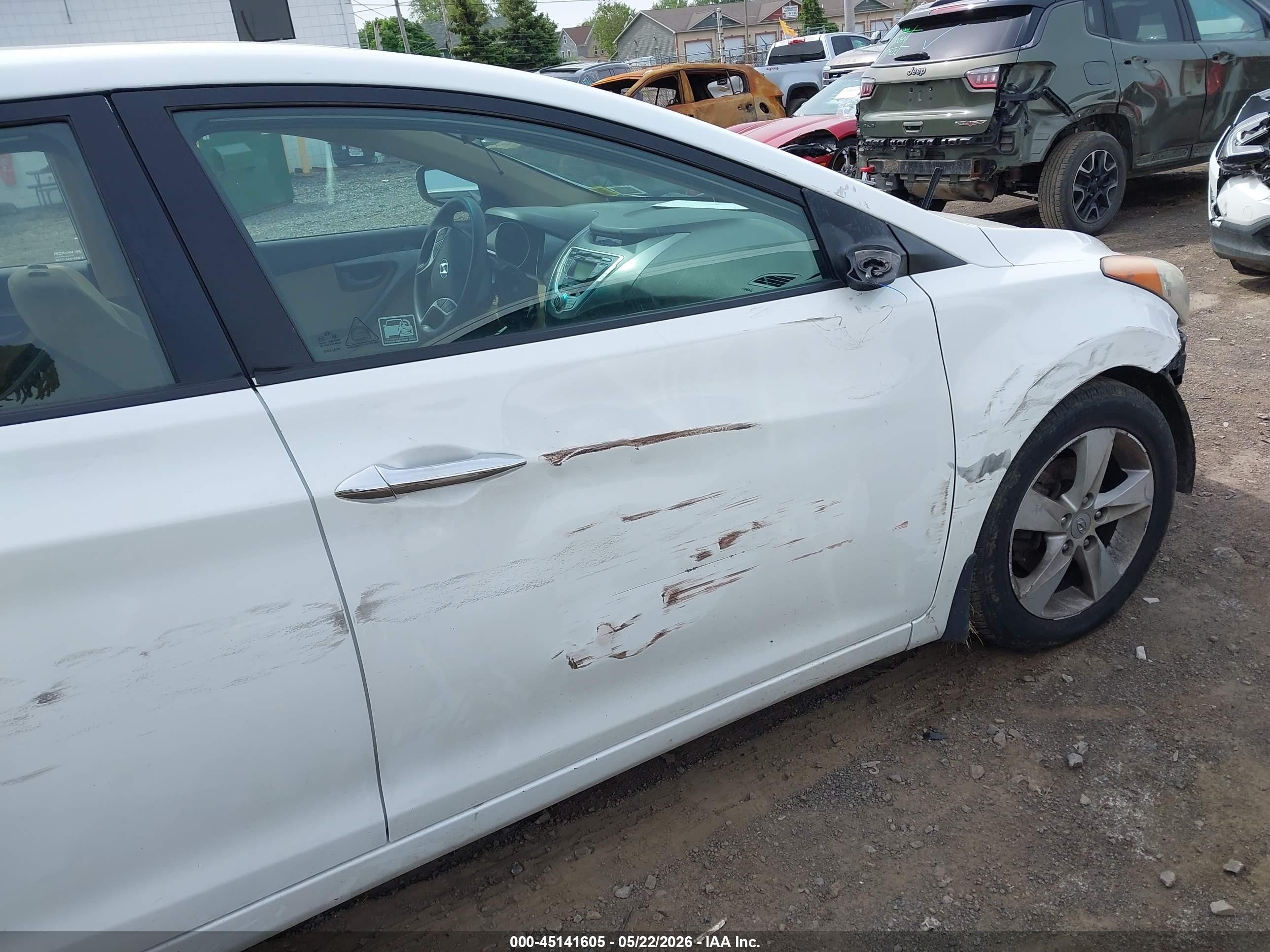2011 Hyundai Elantra Gls Белый vin: 5NPDH4AE5BH060356