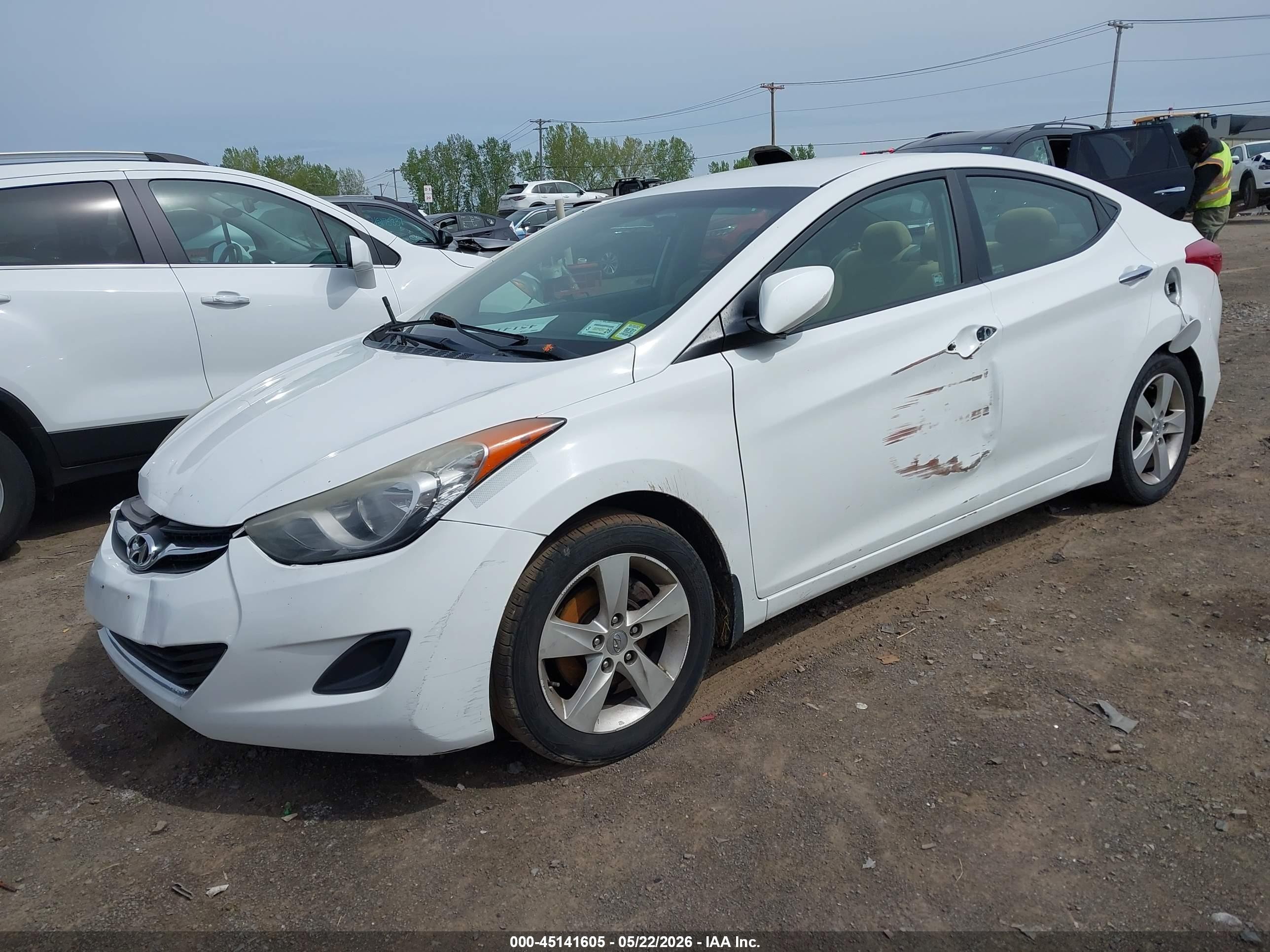 2011 Hyundai Elantra Gls Белый vin: 5NPDH4AE5BH060356