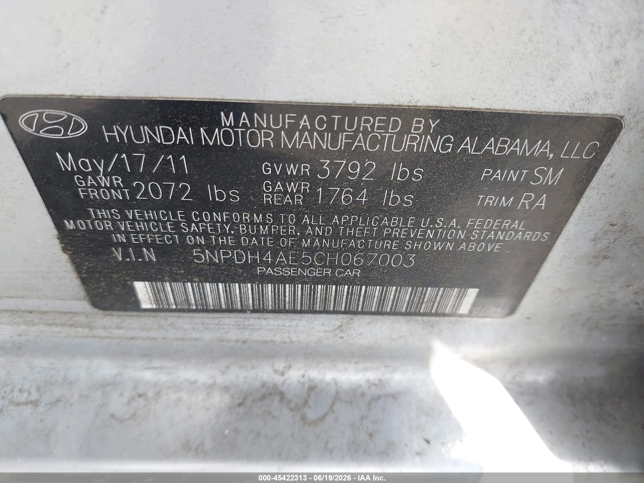 2012 Hyundai Elantra Gls Silver vin: 5NPDH4AE5CH067003