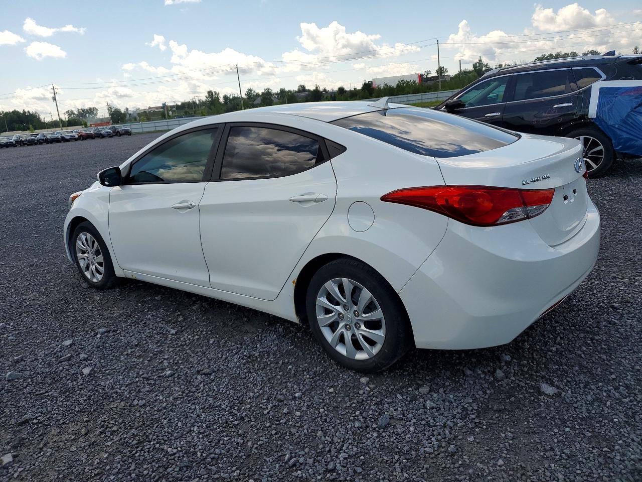 2012 Hyundai Elantra Gls White vin: 5NPDH4AE5CH081161