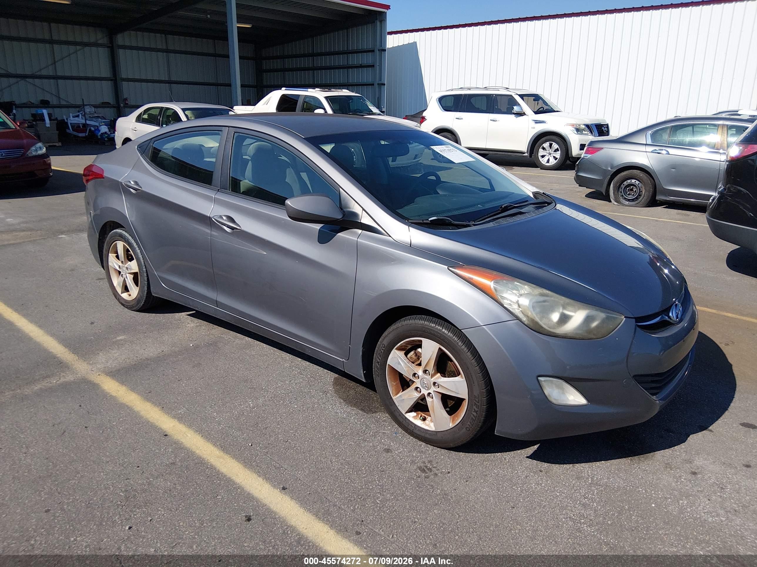 2012 Hyundai Elantra Gls Gray vin: 5NPDH4AE5CH086392