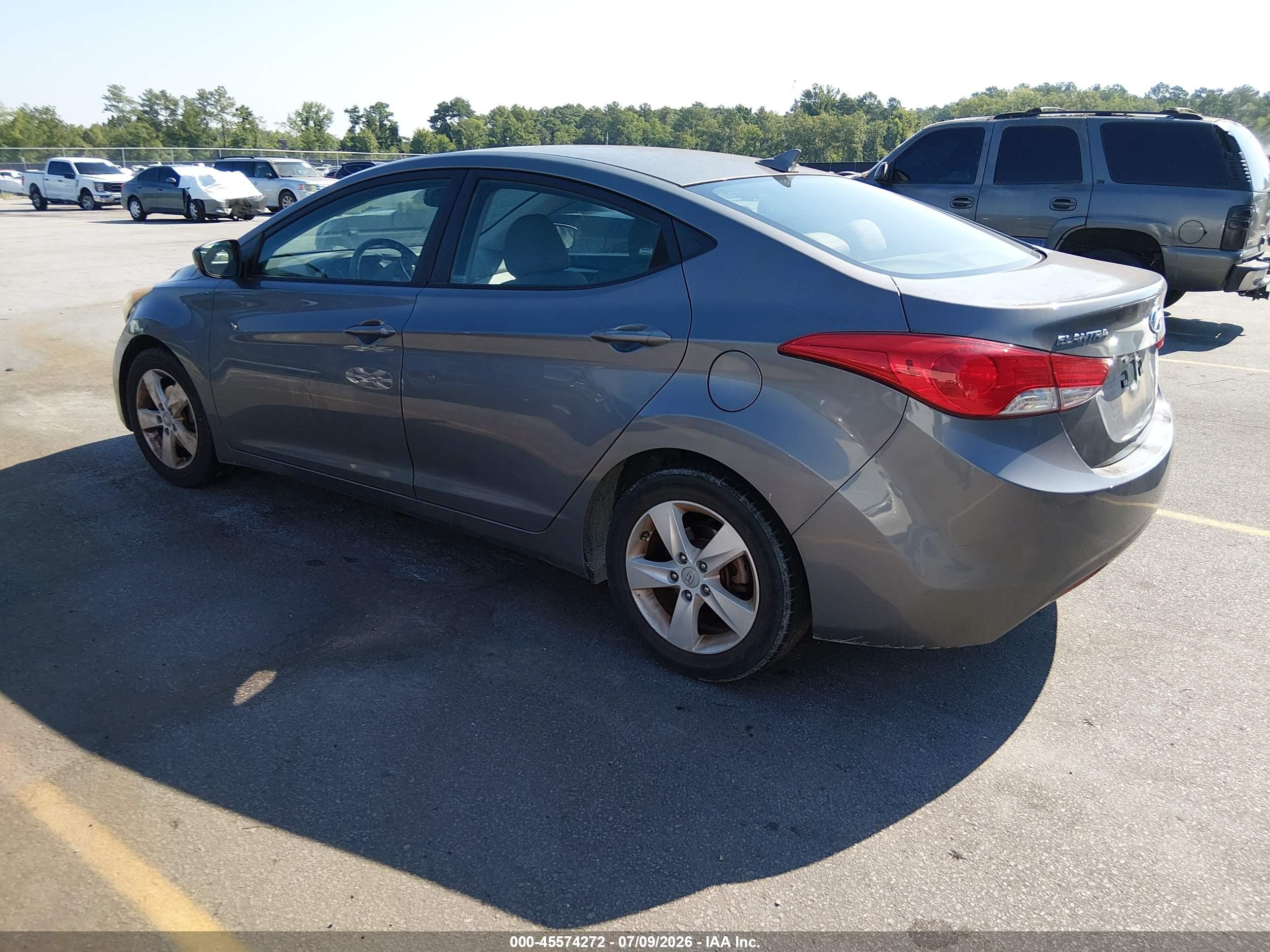 2012 Hyundai Elantra Gls Gray vin: 5NPDH4AE5CH086392