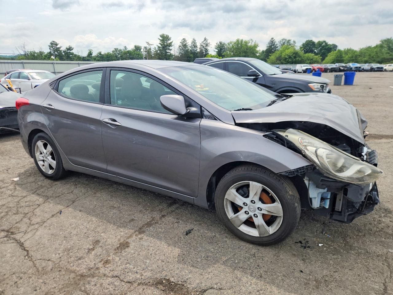 2012 Hyundai Elantra Gls Серый vin: 5NPDH4AE5CH093357
