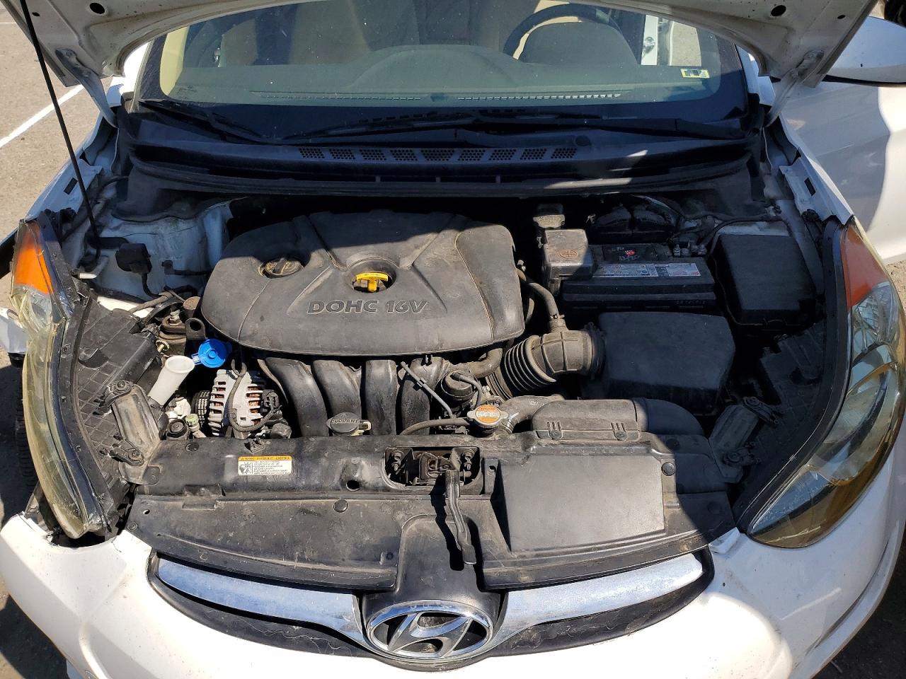 2012 Hyundai Elantra Gls White vin: 5NPDH4AE5CH103756
