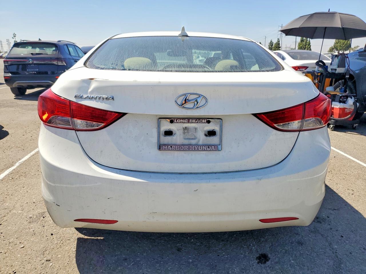2012 Hyundai Elantra Gls White vin: 5NPDH4AE5CH103756