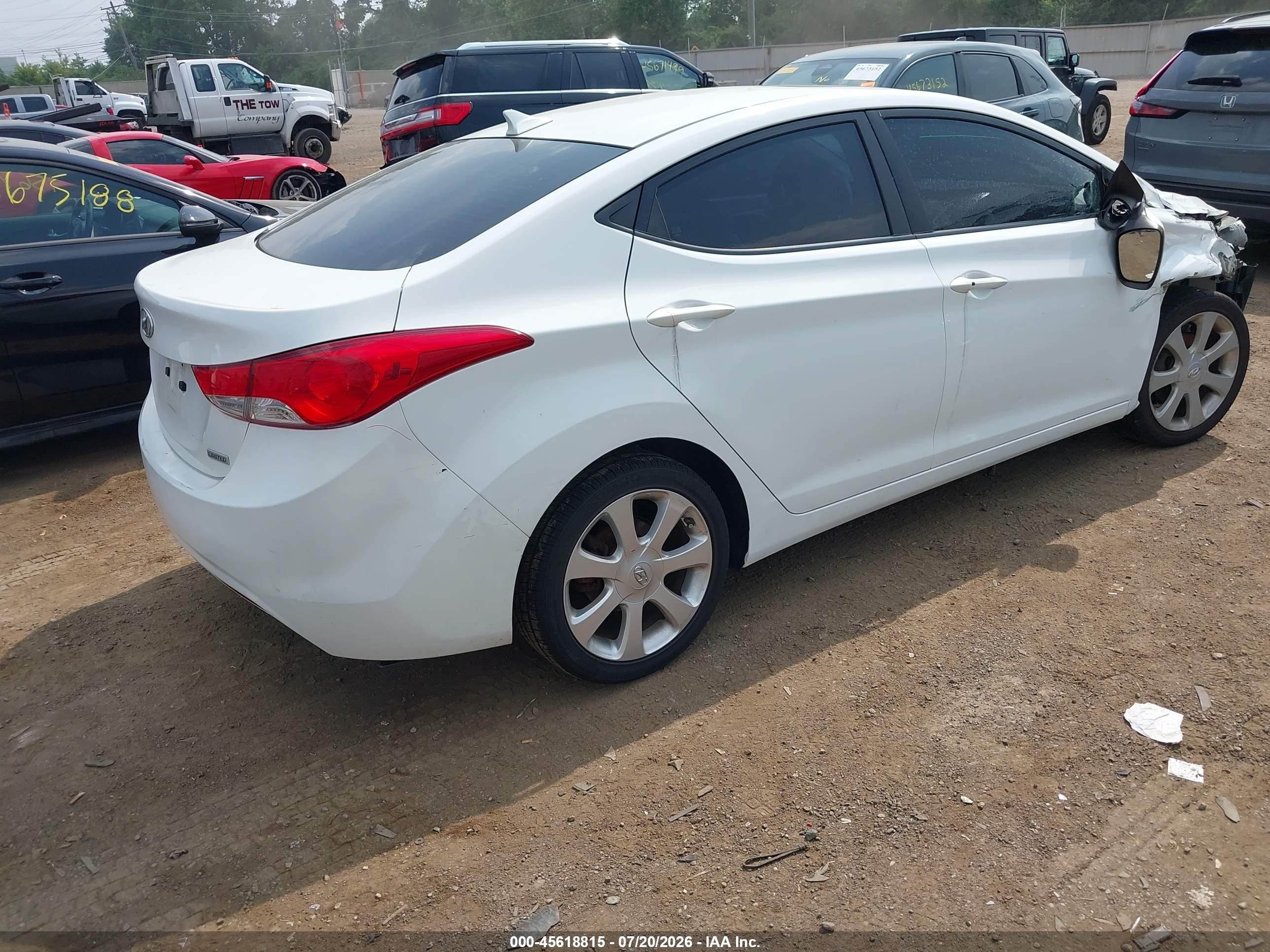 2012 Hyundai Elantra Limited Blue vin: 5NPDH4AE5CH107046