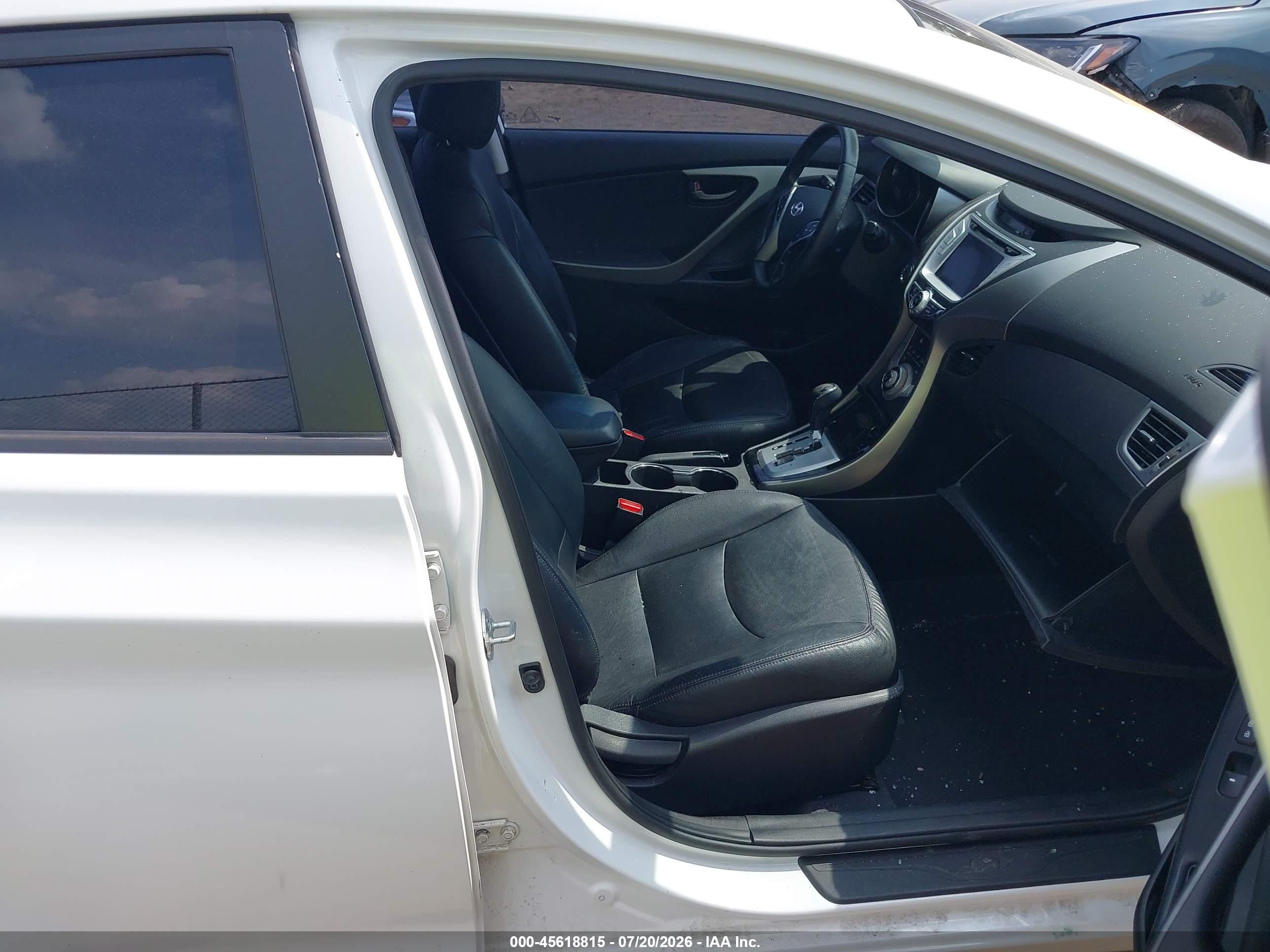 2012 Hyundai Elantra Limited Blue vin: 5NPDH4AE5CH107046
