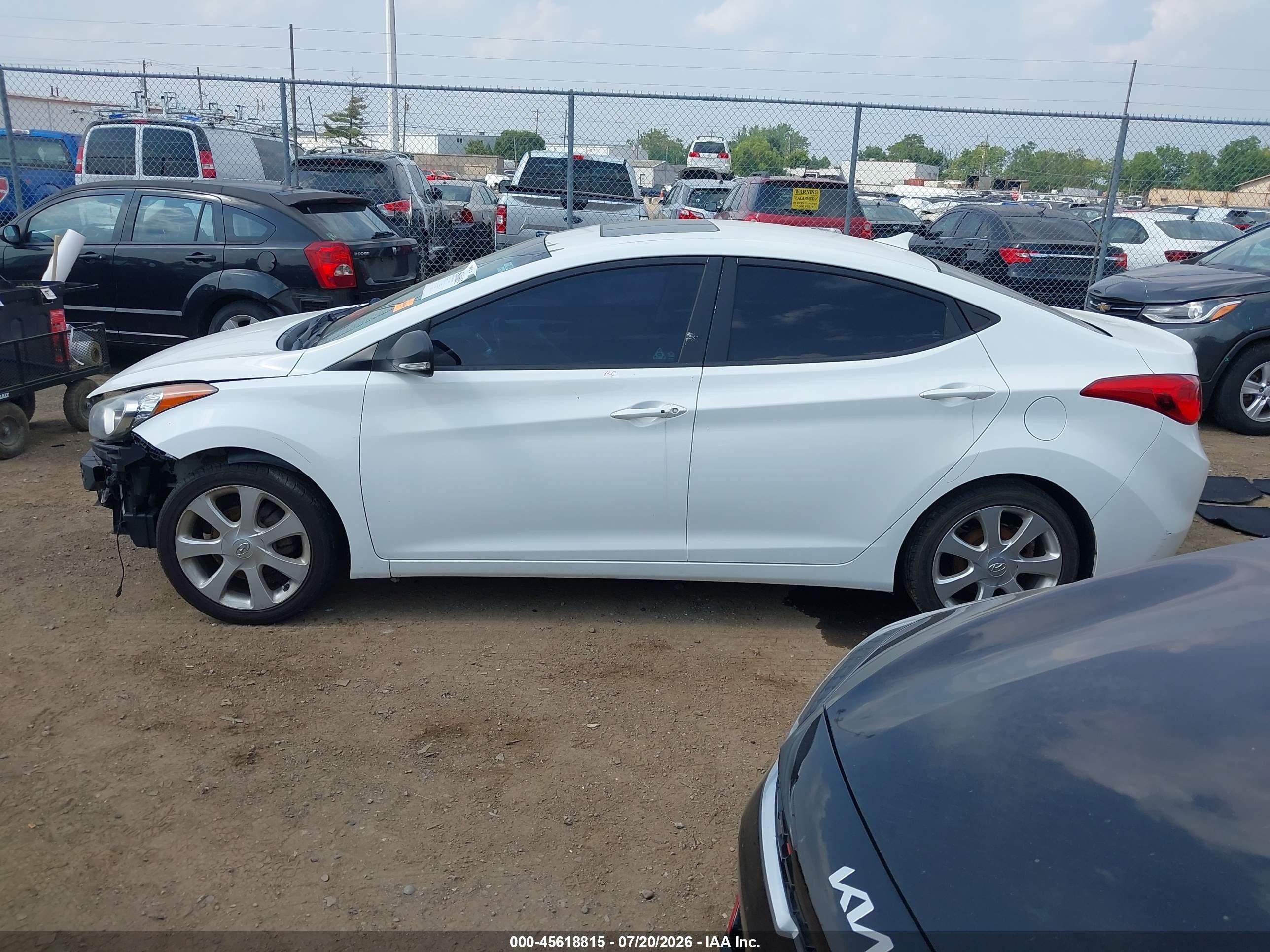 2012 Hyundai Elantra Limited Blue vin: 5NPDH4AE5CH107046