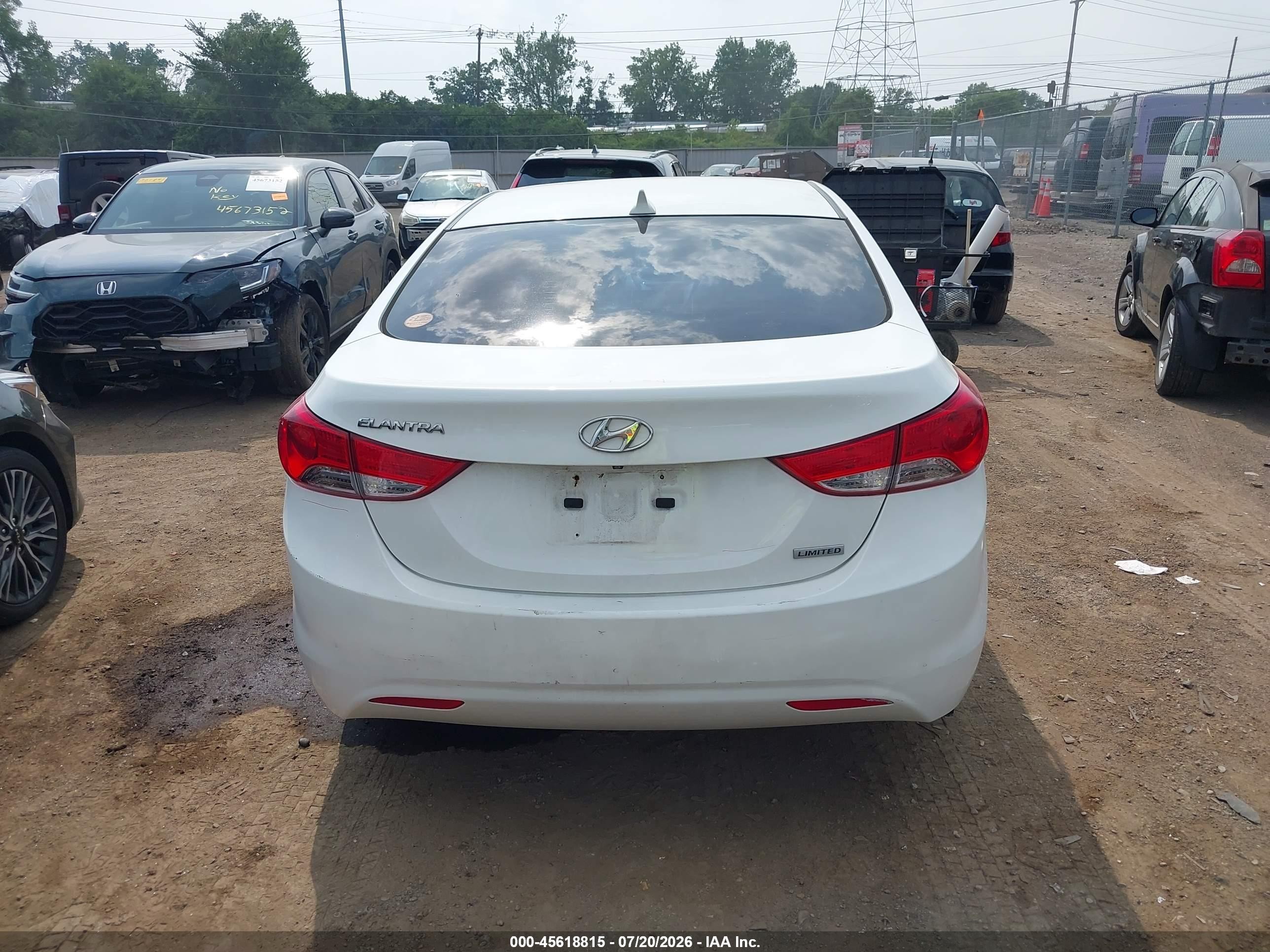 2012 Hyundai Elantra Limited Blue vin: 5NPDH4AE5CH107046