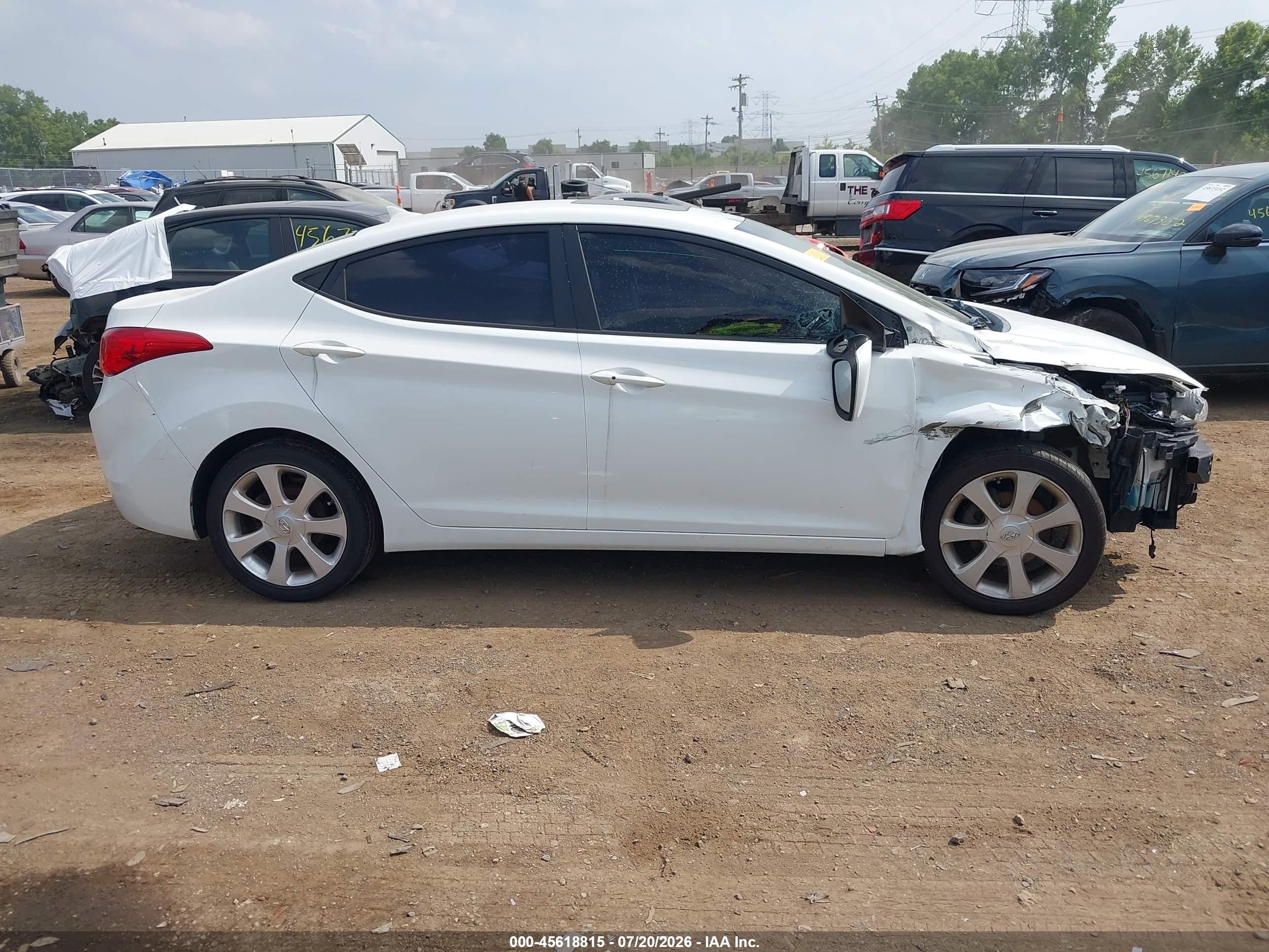 2012 Hyundai Elantra Limited Blue vin: 5NPDH4AE5CH107046
