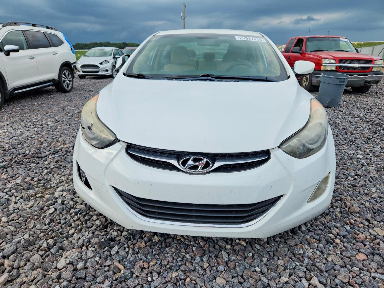 2012 Hyundai Elantra Gls White vin: 5NPDH4AE5CH109024
