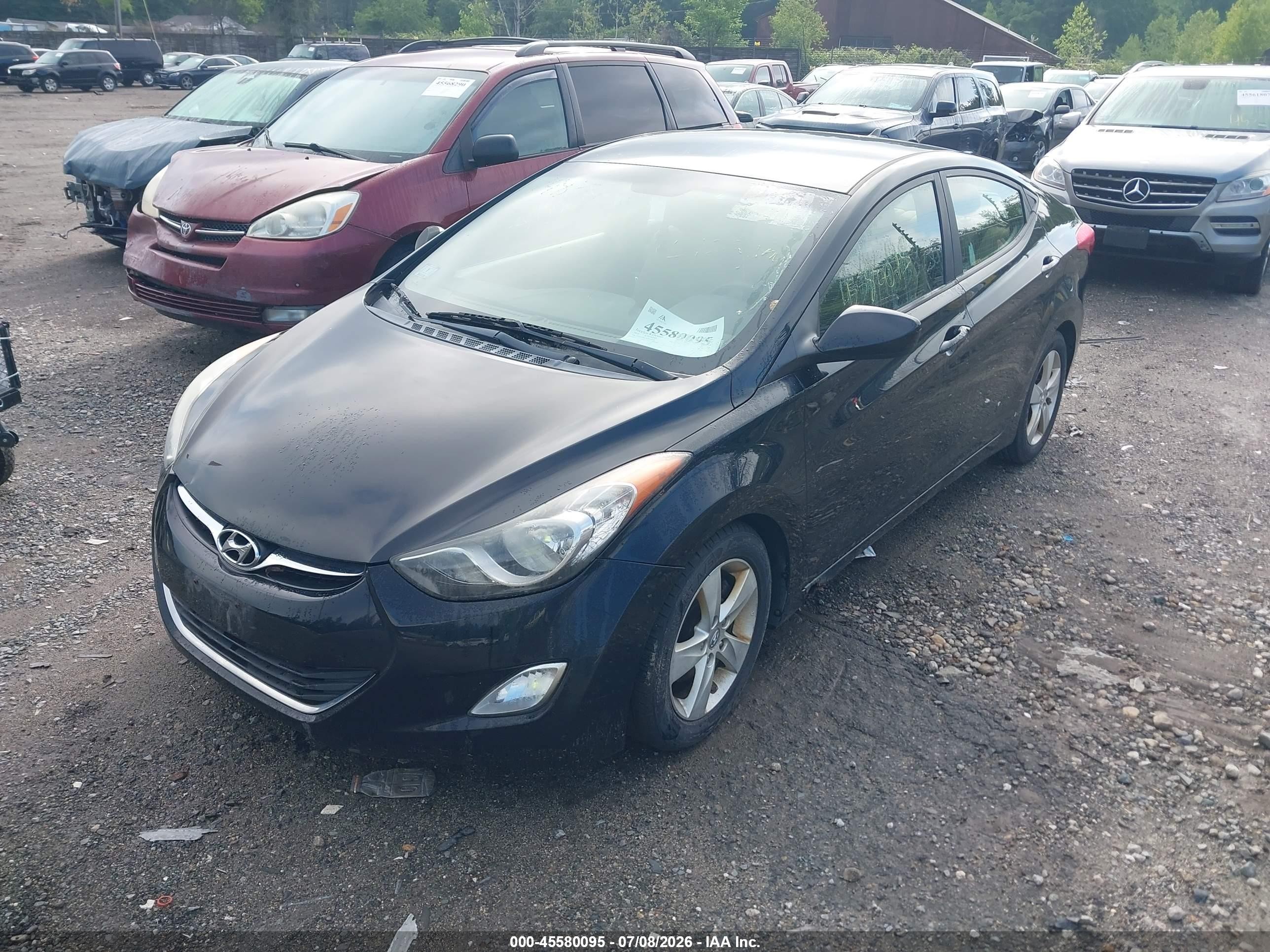 2012 Hyundai Elantra Gls Черный vin: 5NPDH4AE5CH109556