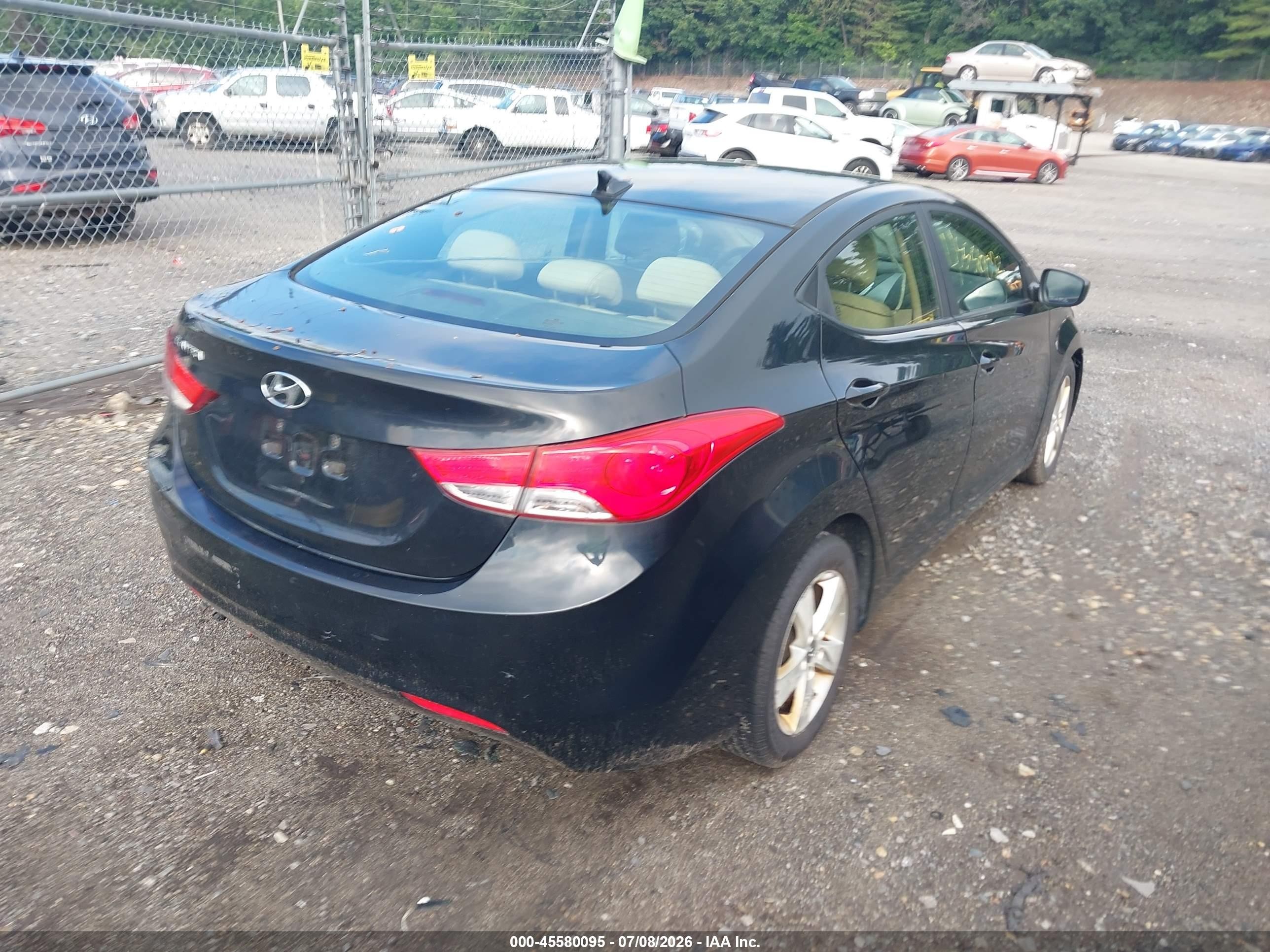 2012 Hyundai Elantra Gls Черный vin: 5NPDH4AE5CH109556