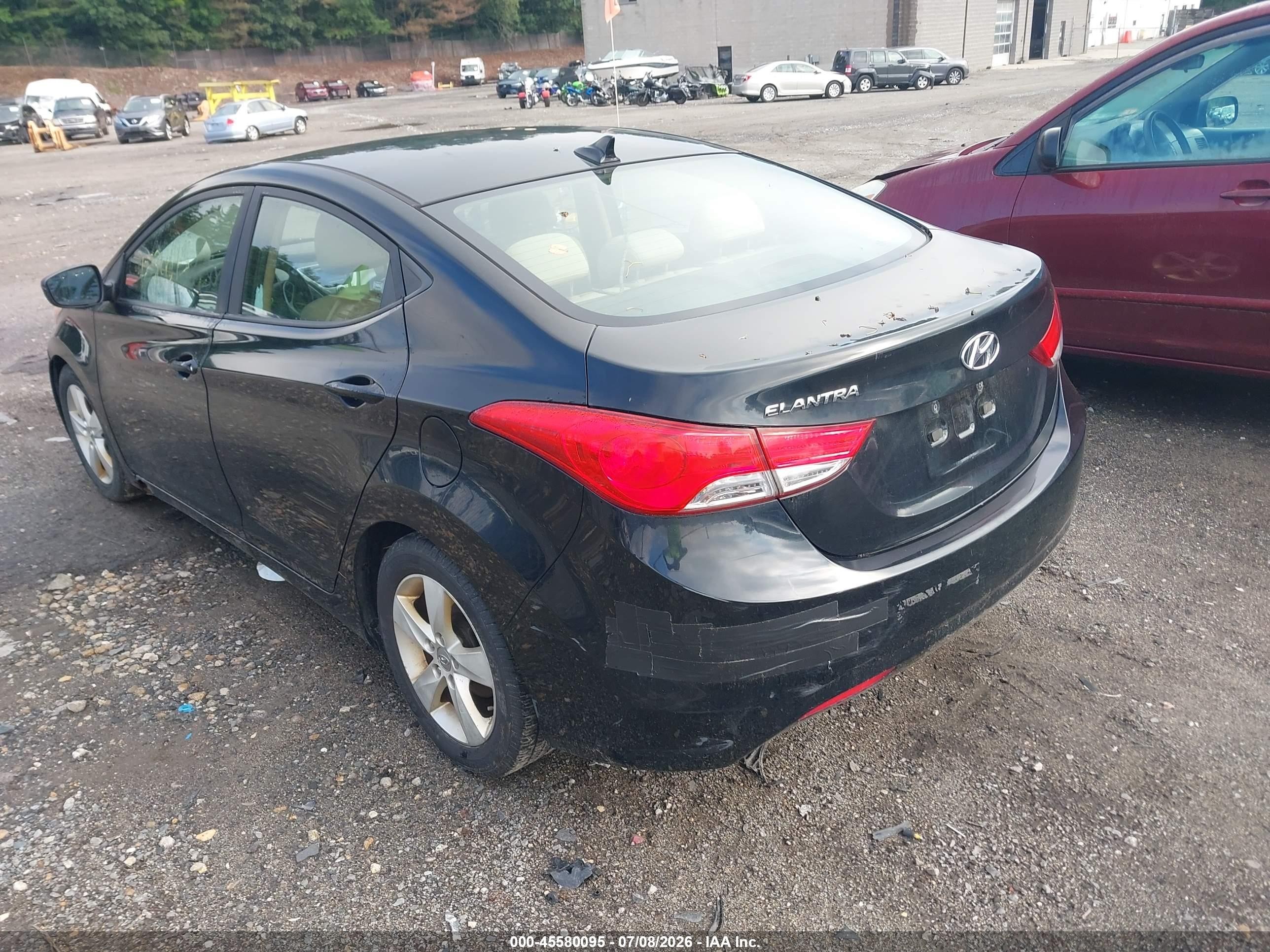 2012 Hyundai Elantra Gls Черный vin: 5NPDH4AE5CH109556