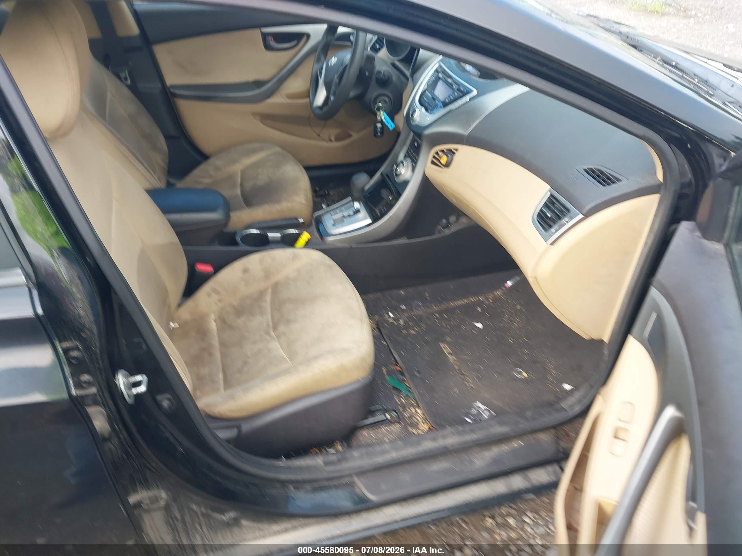 2012 Hyundai Elantra Gls Черный vin: 5NPDH4AE5CH109556