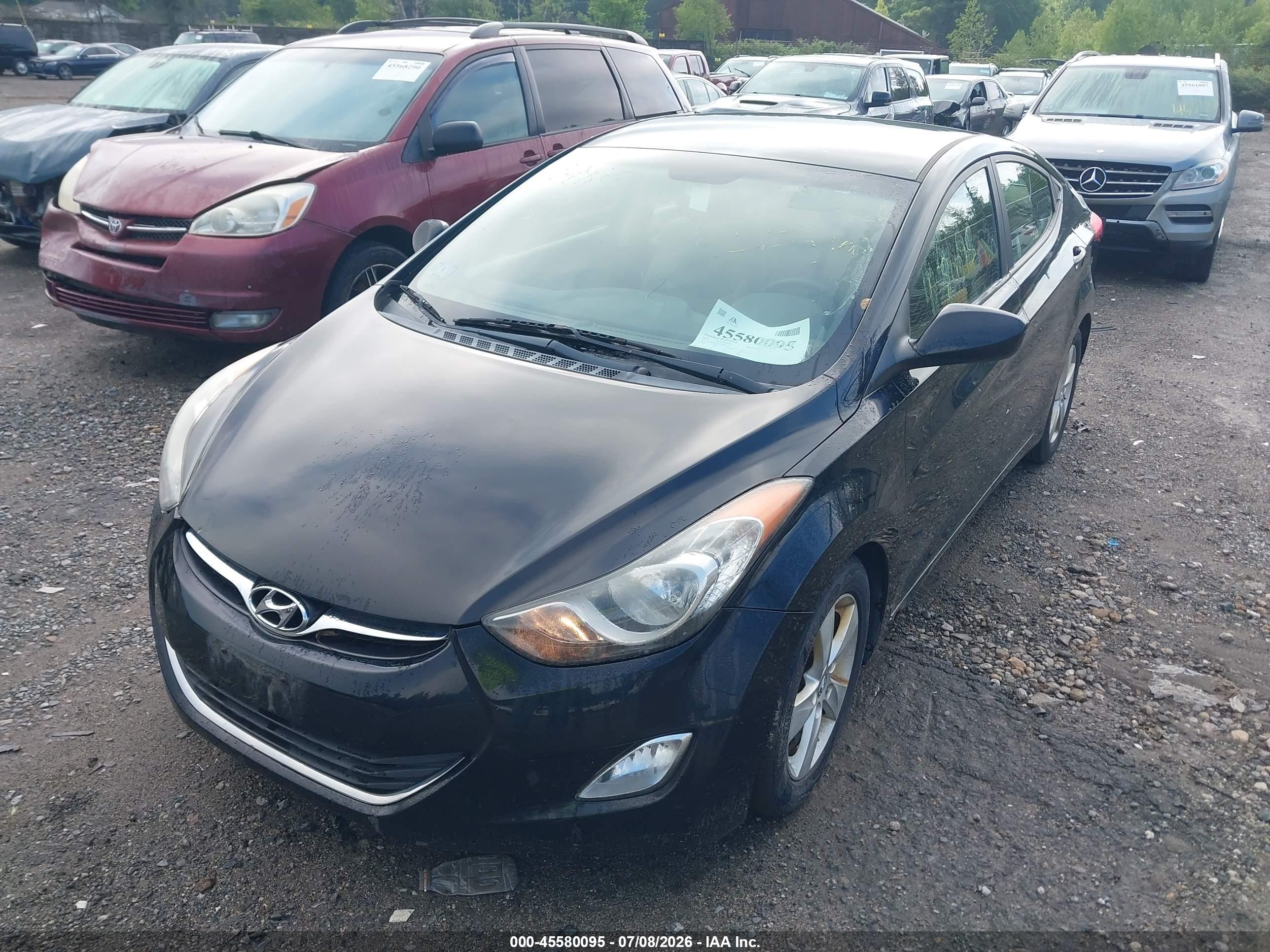 2012 Hyundai Elantra Gls Черный vin: 5NPDH4AE5CH109556