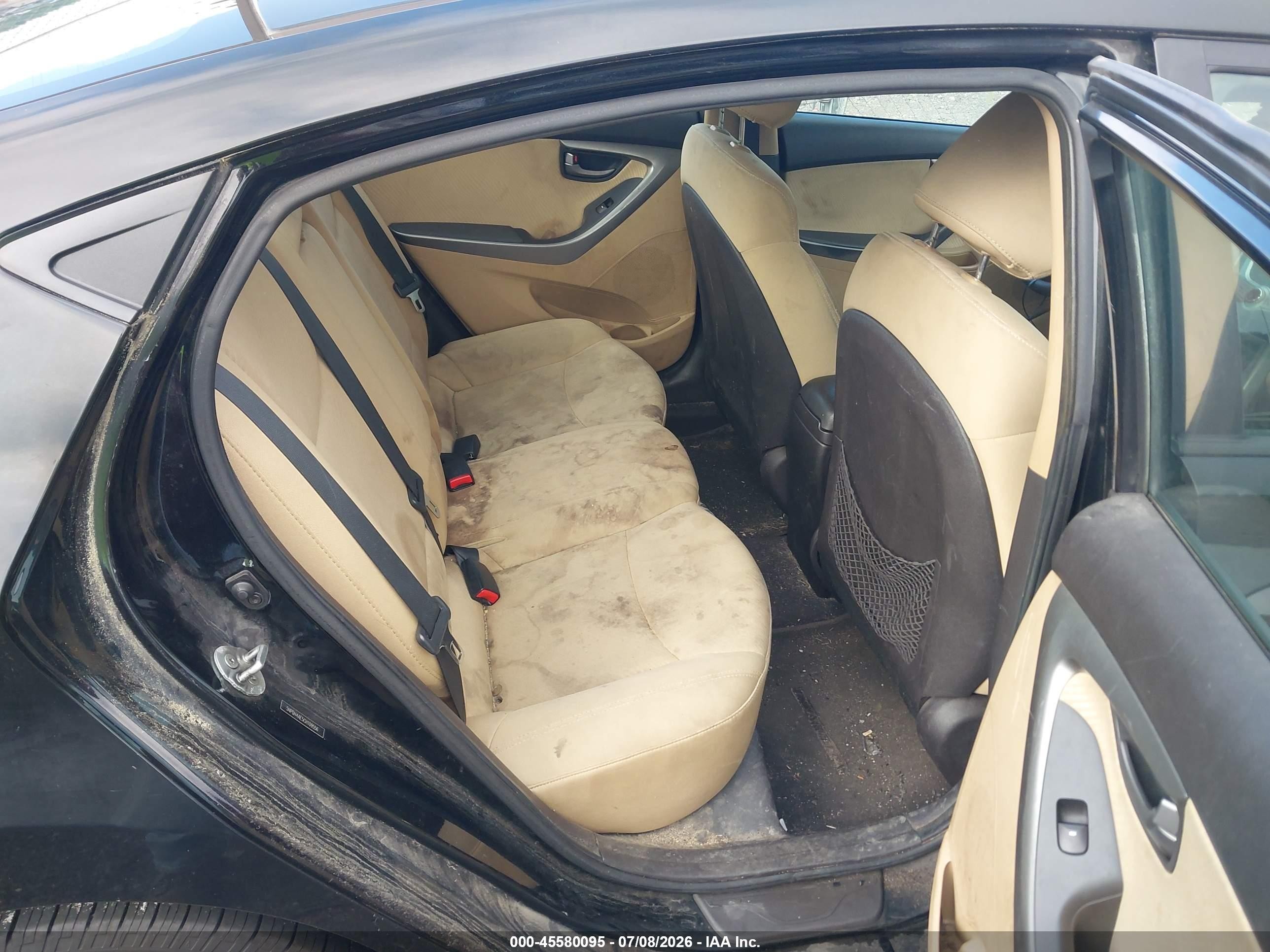 2012 Hyundai Elantra Gls Черный vin: 5NPDH4AE5CH109556