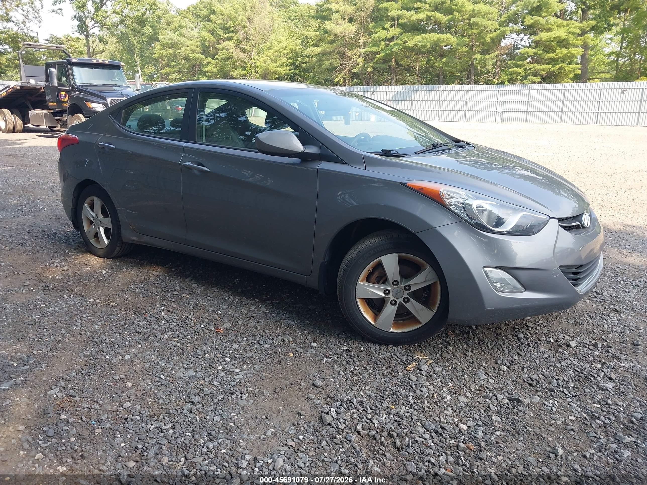 2012 Hyundai Elantra Gls Серый vin: 5NPDH4AE5CH109752