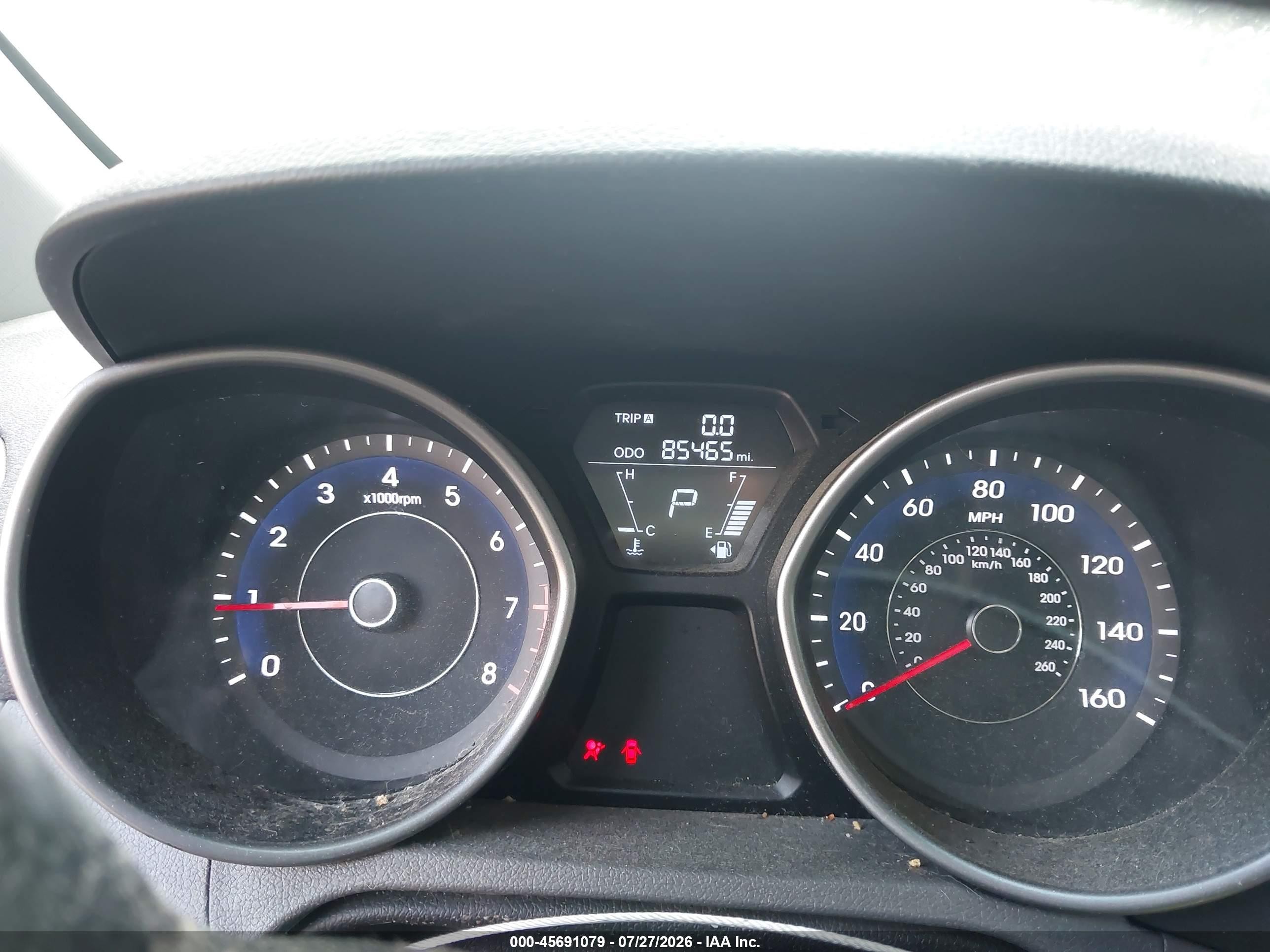 2012 Hyundai Elantra Gls Gray vin: 5NPDH4AE5CH109752
