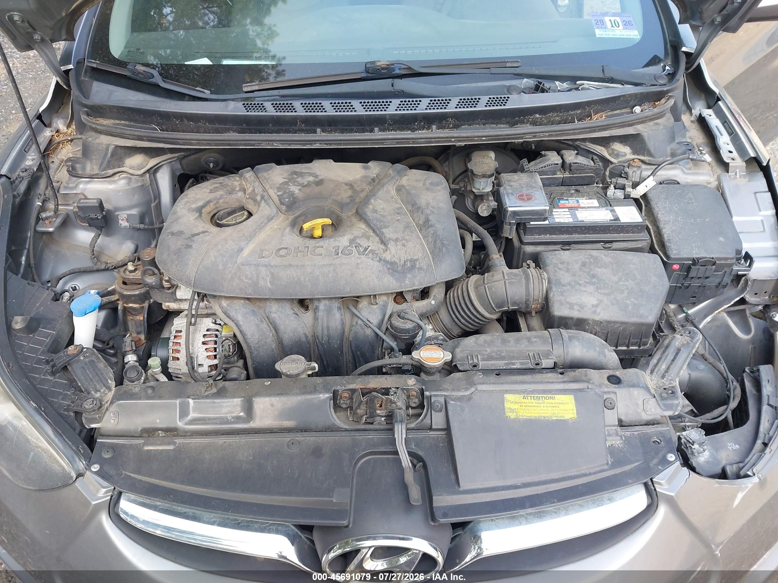2012 Hyundai Elantra Gls Gray vin: 5NPDH4AE5CH109752