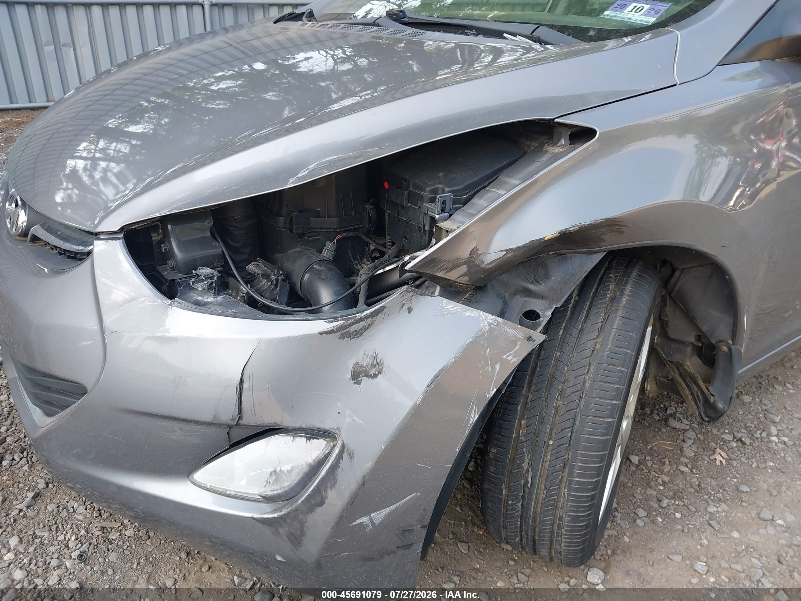 2012 Hyundai Elantra Gls Gray vin: 5NPDH4AE5CH109752