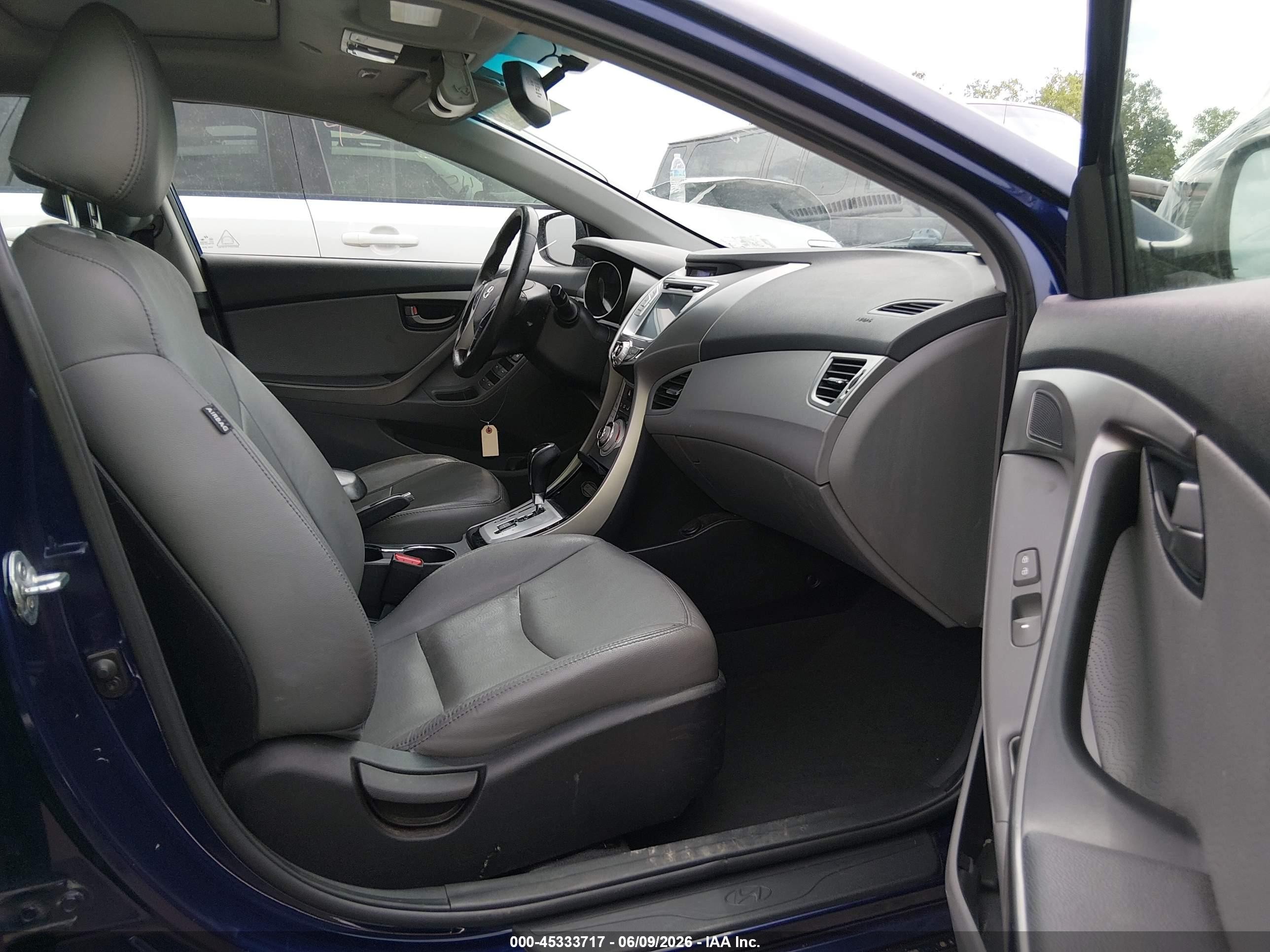 2012 Hyundai Elantra Limited Blue vin: 5NPDH4AE5CH110447