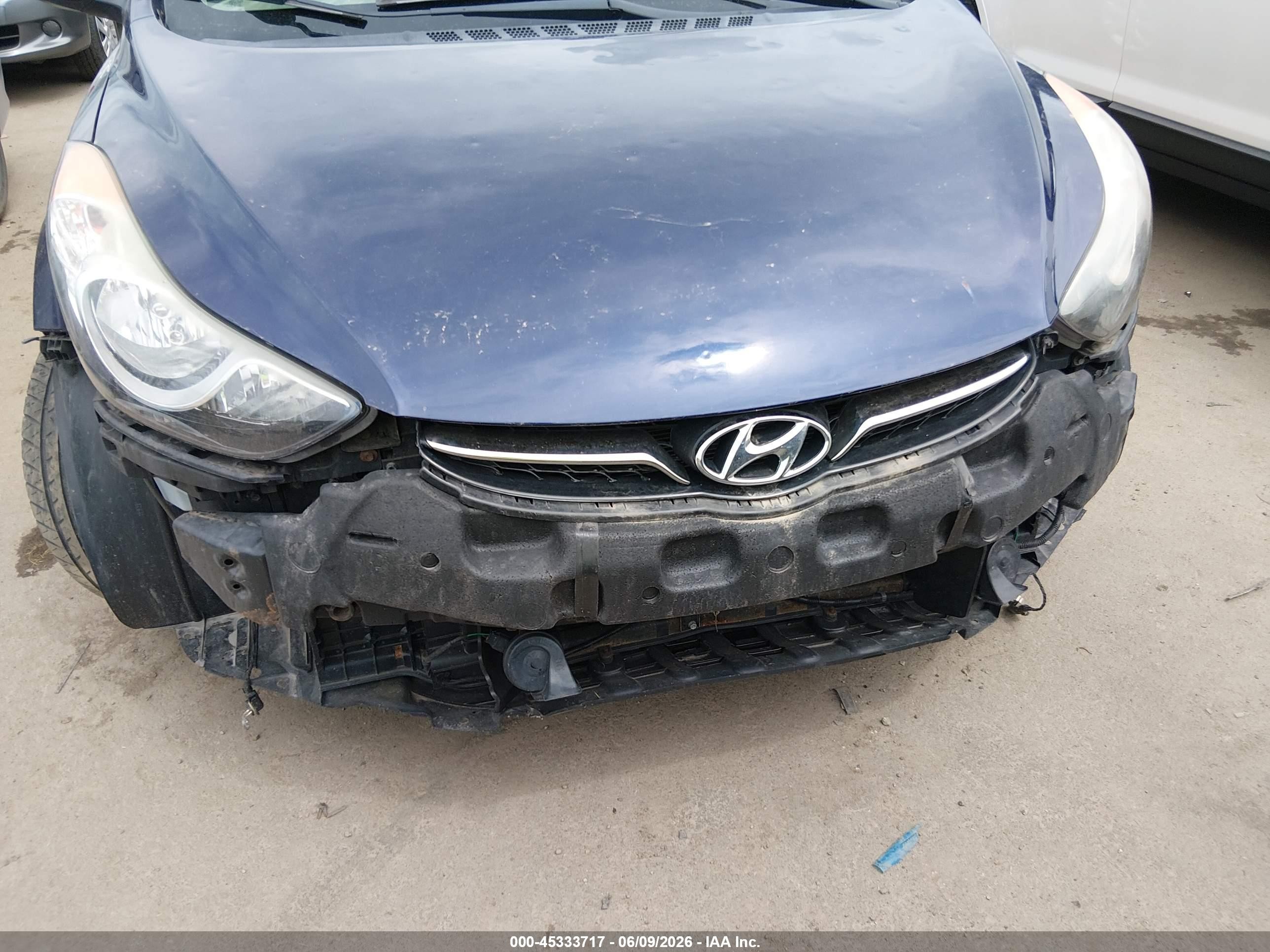 2012 Hyundai Elantra Limited Blue vin: 5NPDH4AE5CH110447