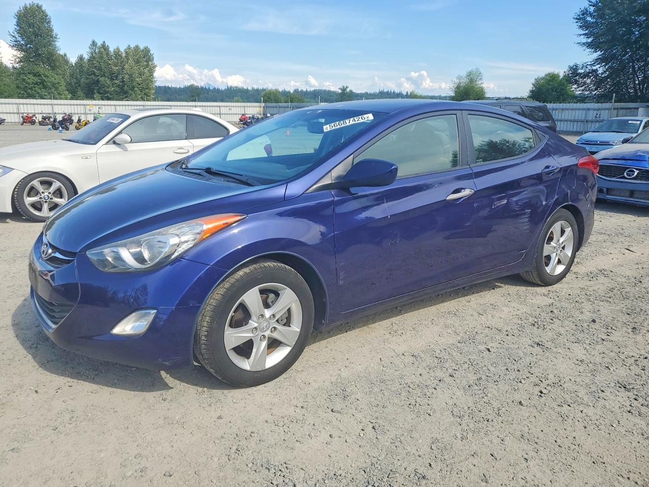 2012 Hyundai Elantra Gls Blue vin: 5NPDH4AE5CH112103