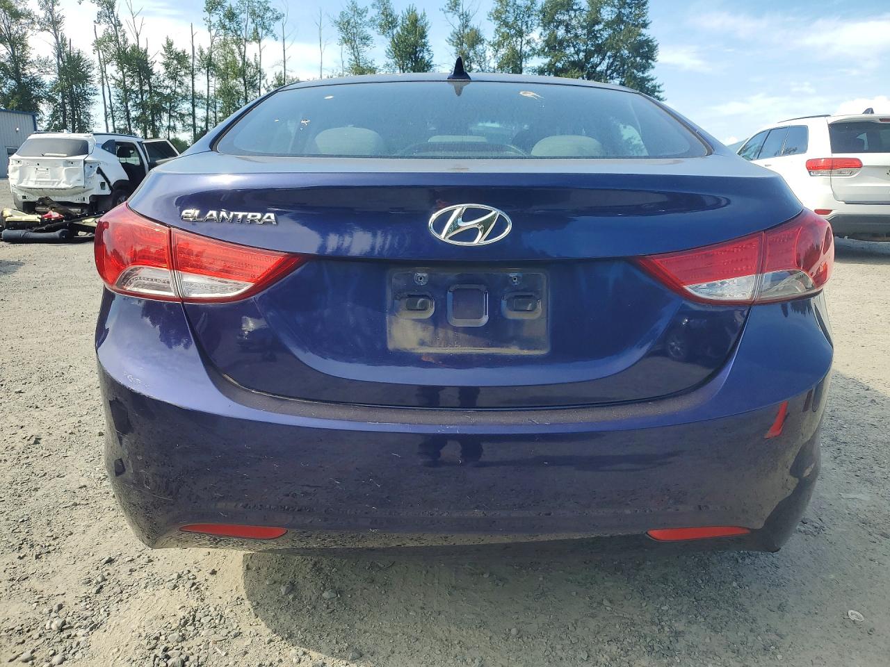 2012 Hyundai Elantra Gls Синий vin: 5NPDH4AE5CH112103