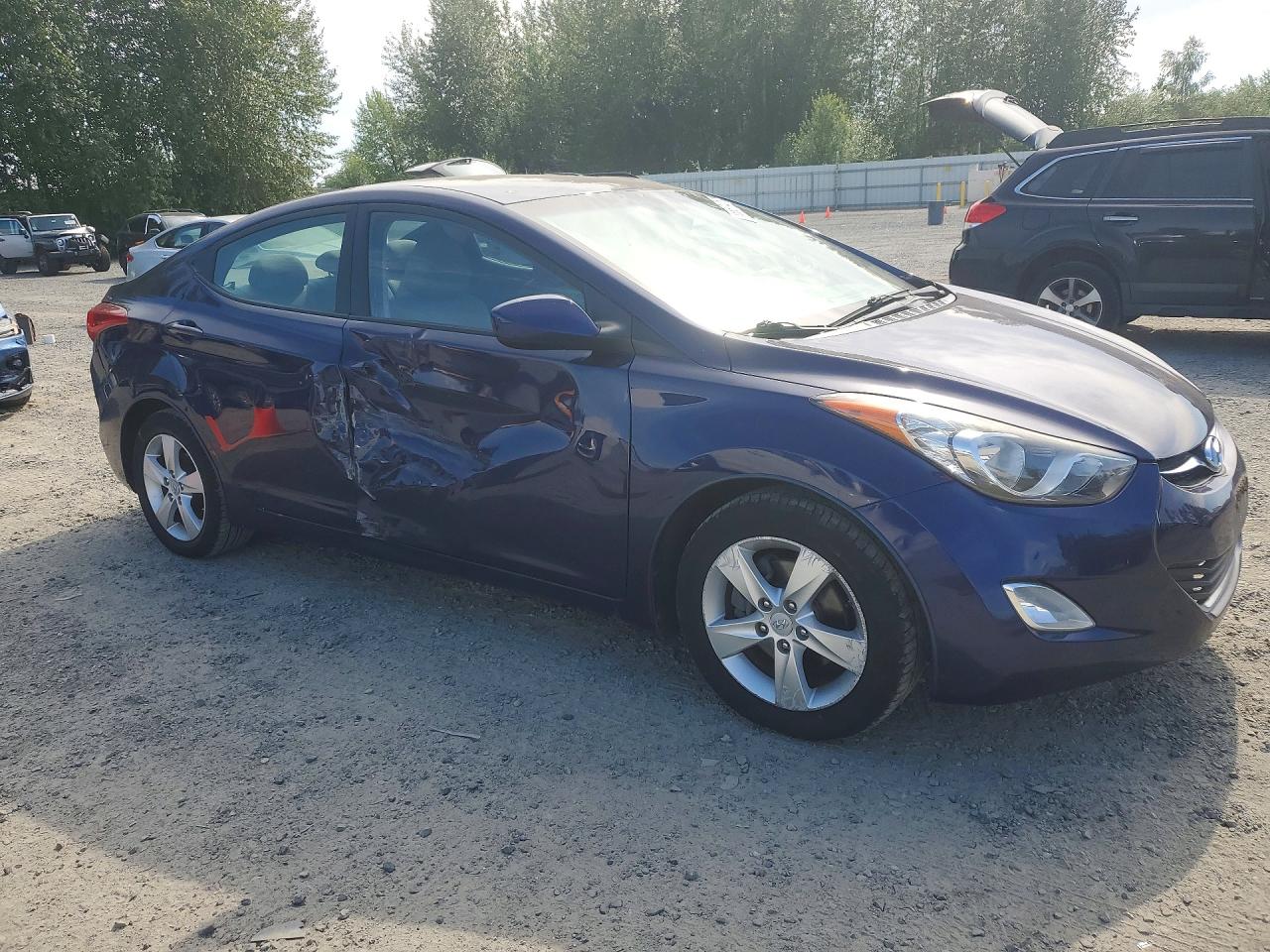 2012 Hyundai Elantra Gls Синий vin: 5NPDH4AE5CH112103