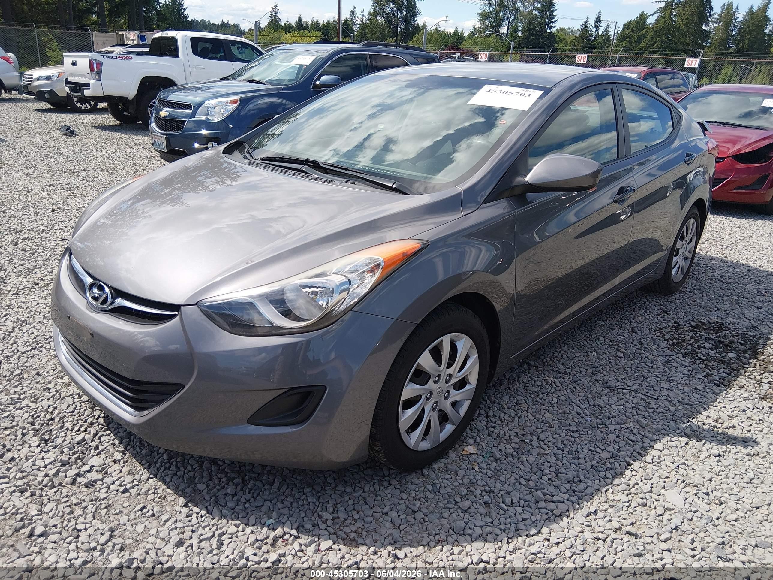2012 Hyundai Elantra Gls Gray vin: 5NPDH4AE5CH114210